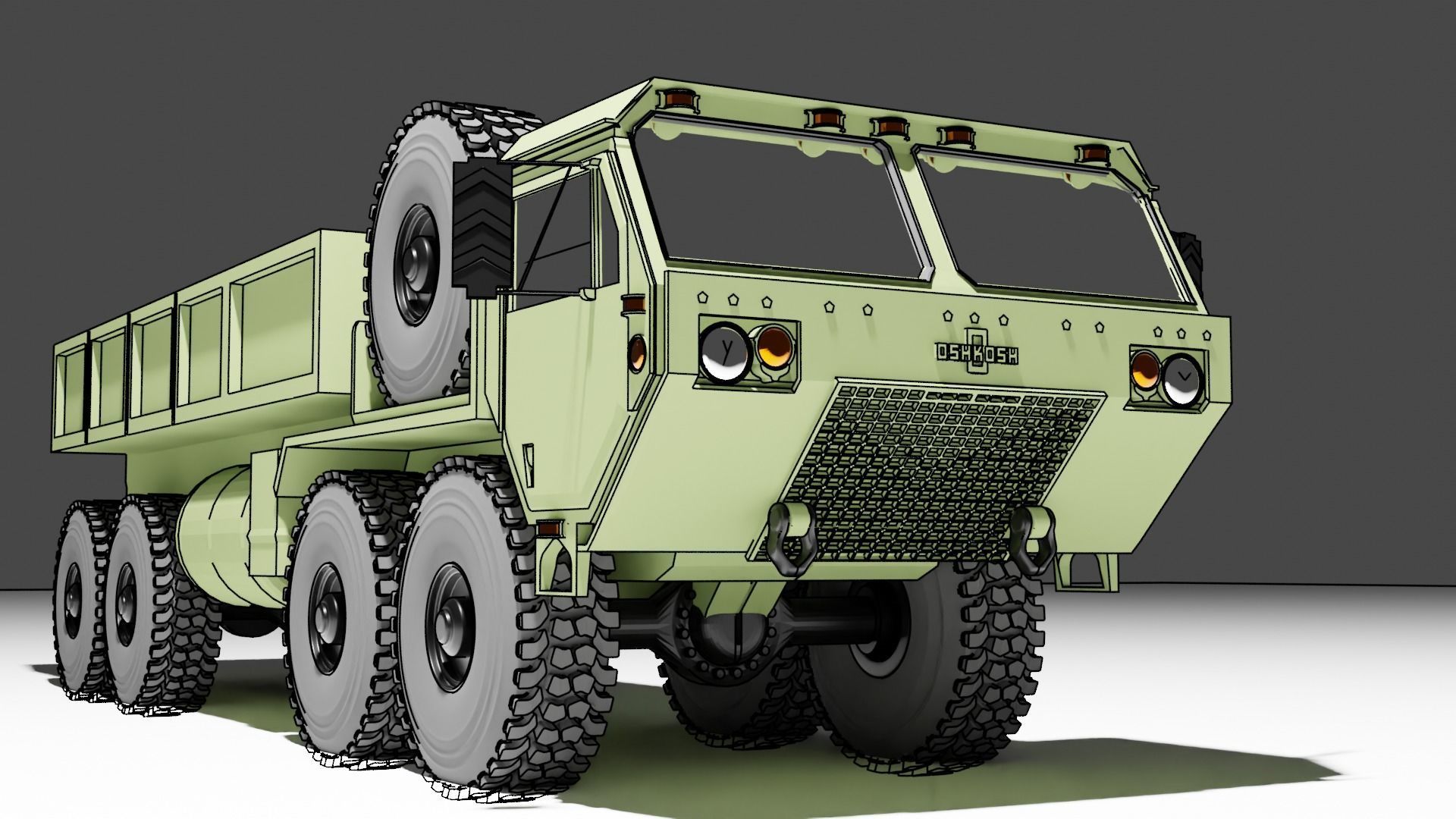 M997 Hemtt Oshkosh truck 3D print model_3