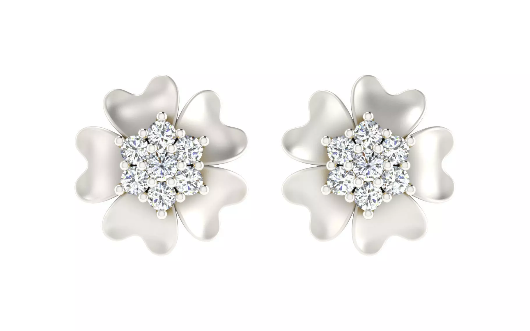 Women Solitaire Earring 3dm STL OBJ FBX Render Details 3D print model