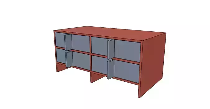 Box with drawers easy print