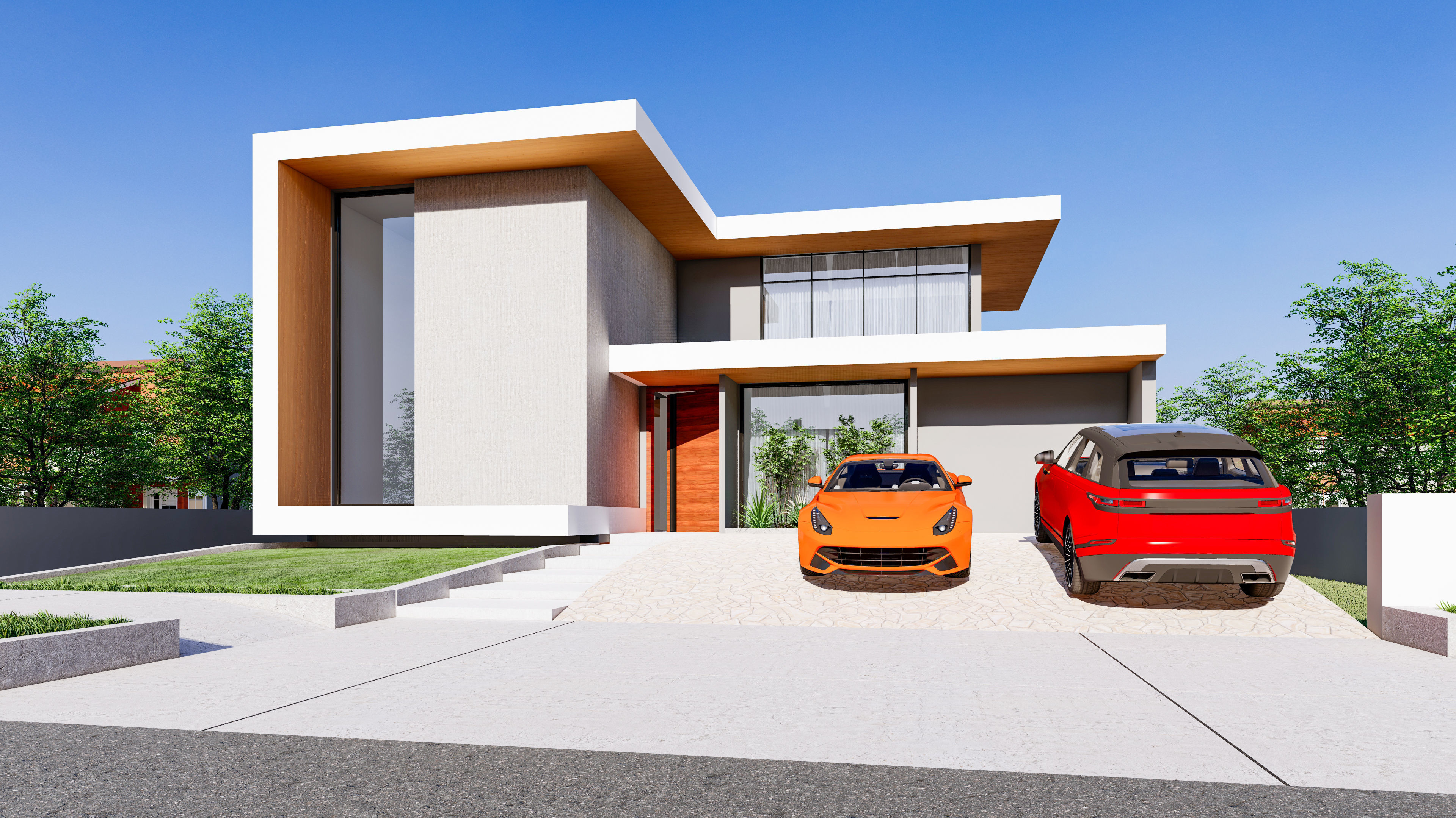 Modern House 3D model_6