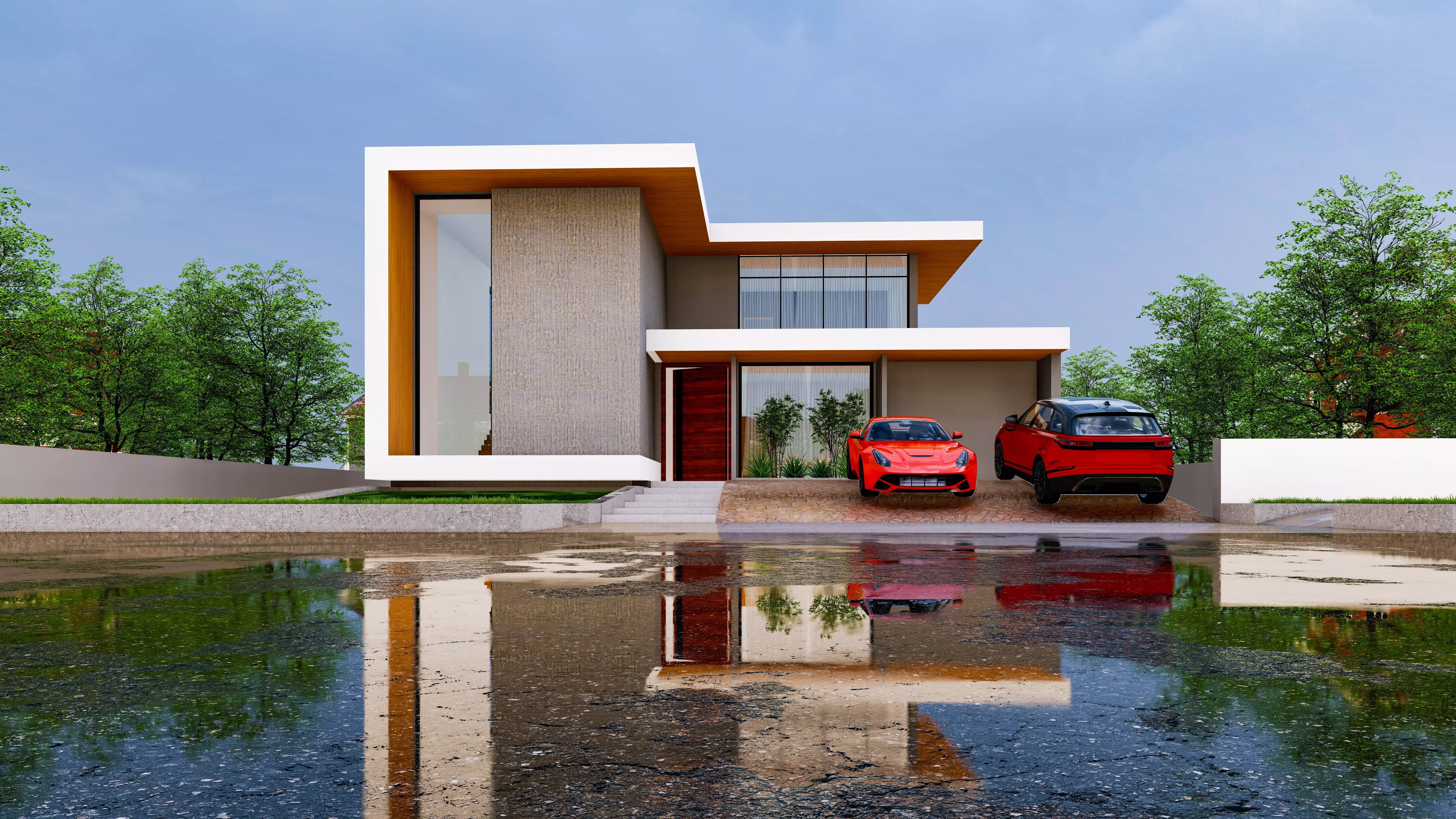 Modern House 3D model_0