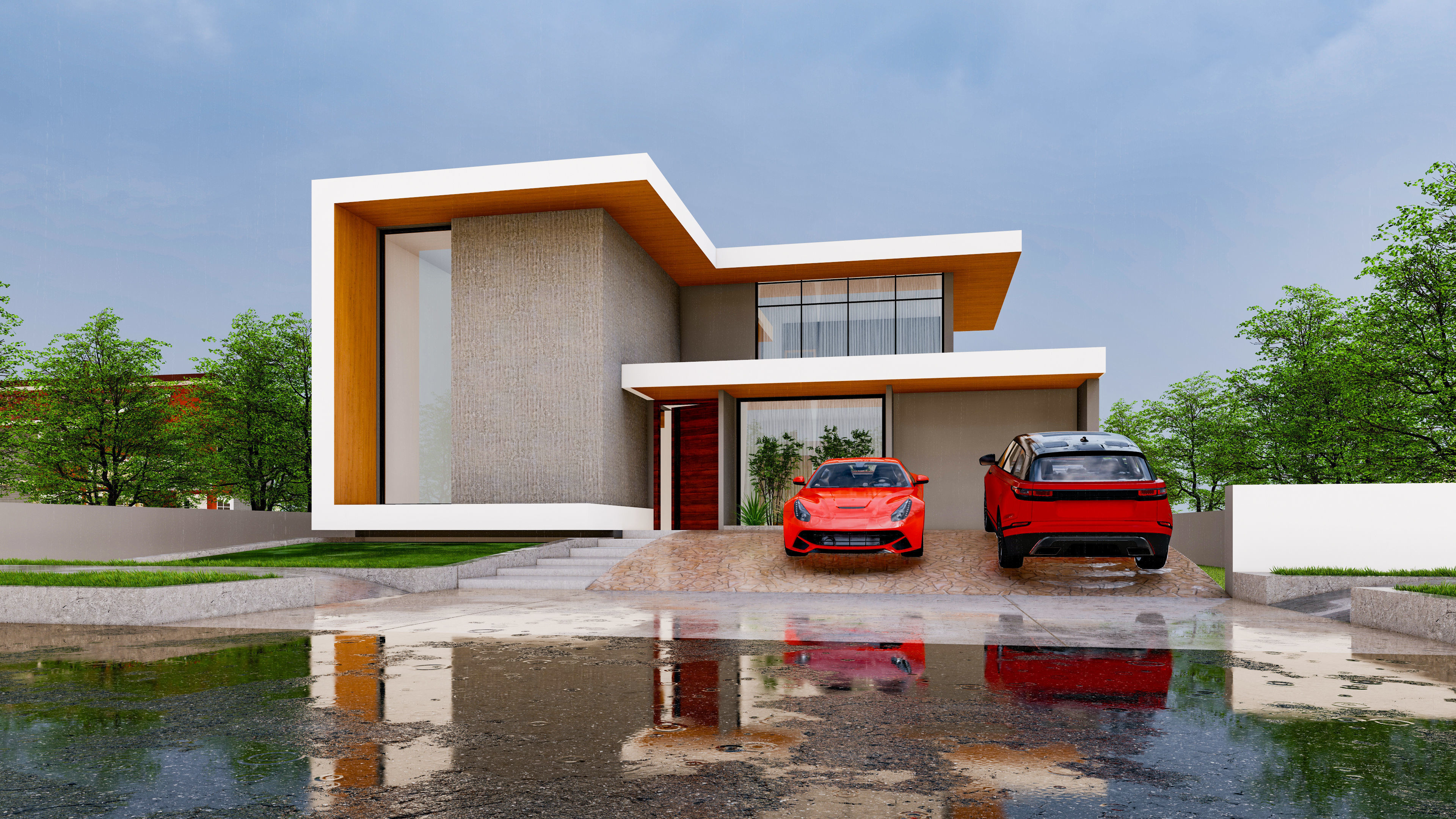 Modern House 3D model_1