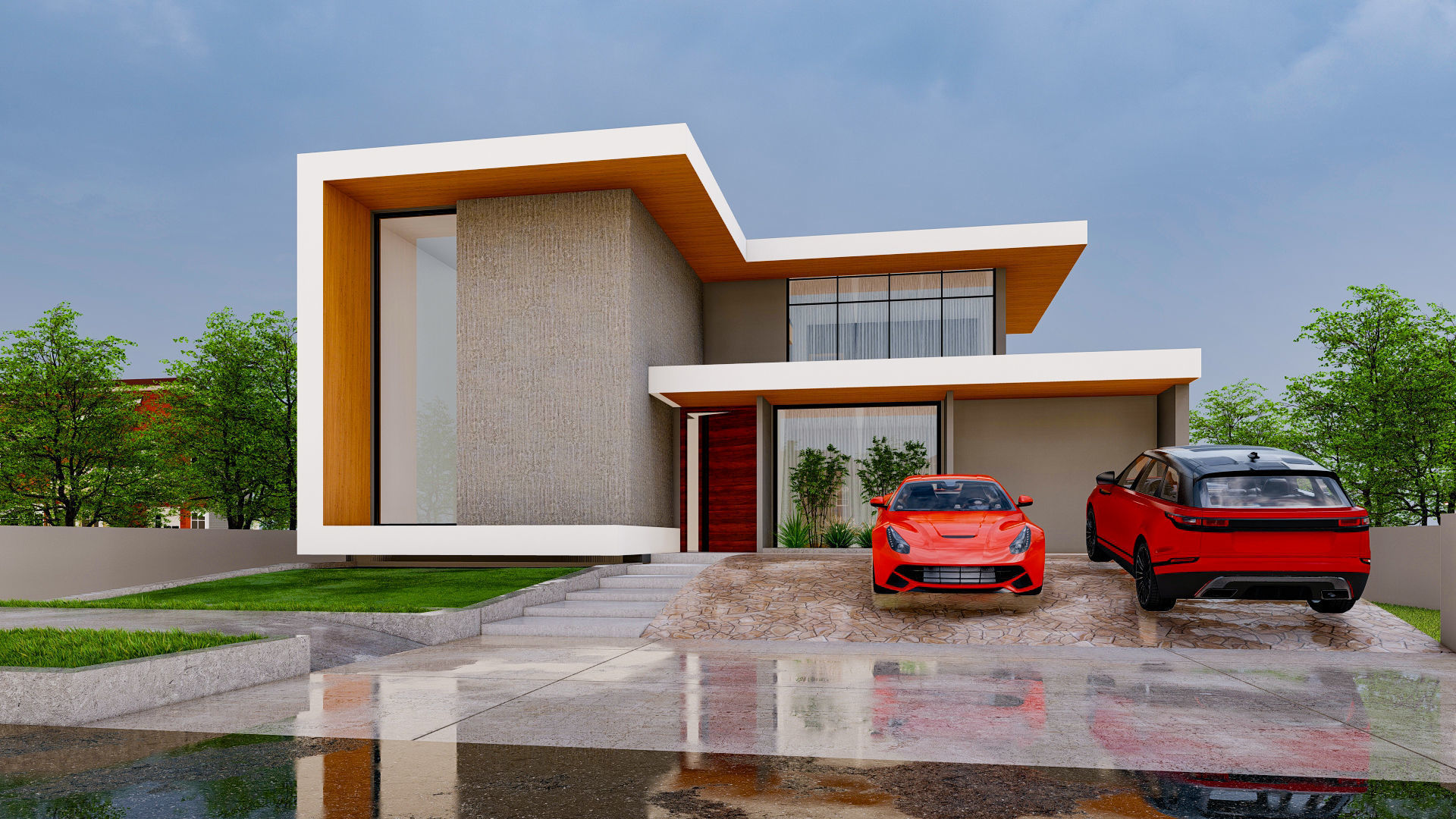 Modern House 3D model_2