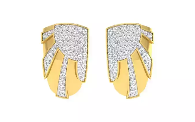 Solitaire Women Stud Earring 3dm STL OBJ FBX Render Details 3D print model