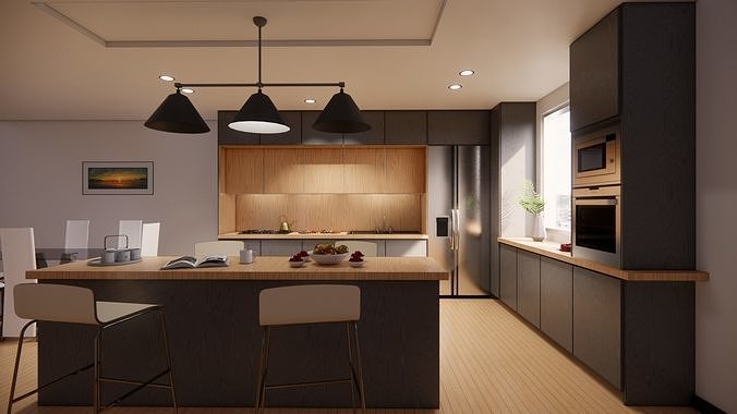 just modern kitchen 3D model