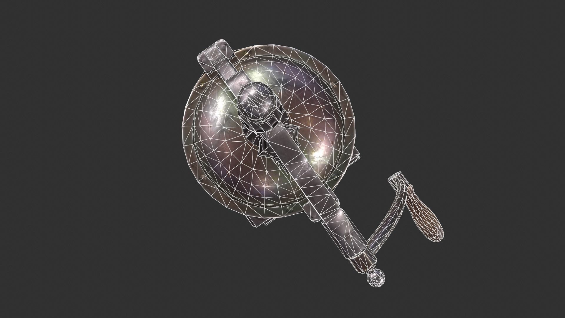 Vintage Coffee Grinder Low-poly 3D model_12