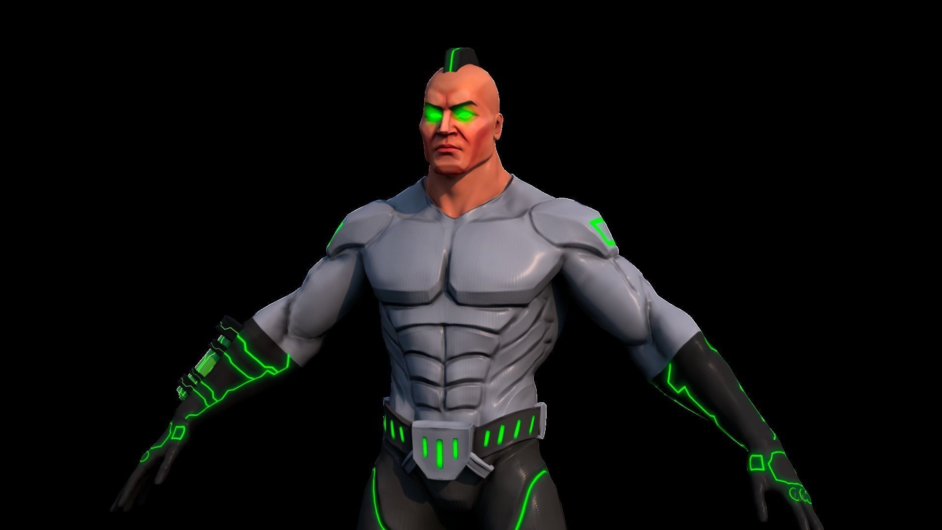 Character - Hero Low-poly 3D model_1