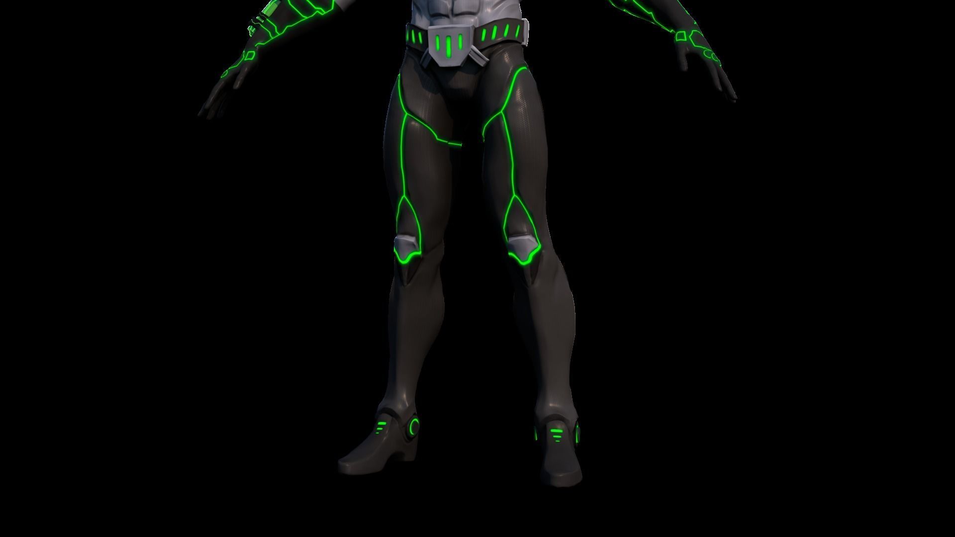Character - Hero Low-poly 3D model_2