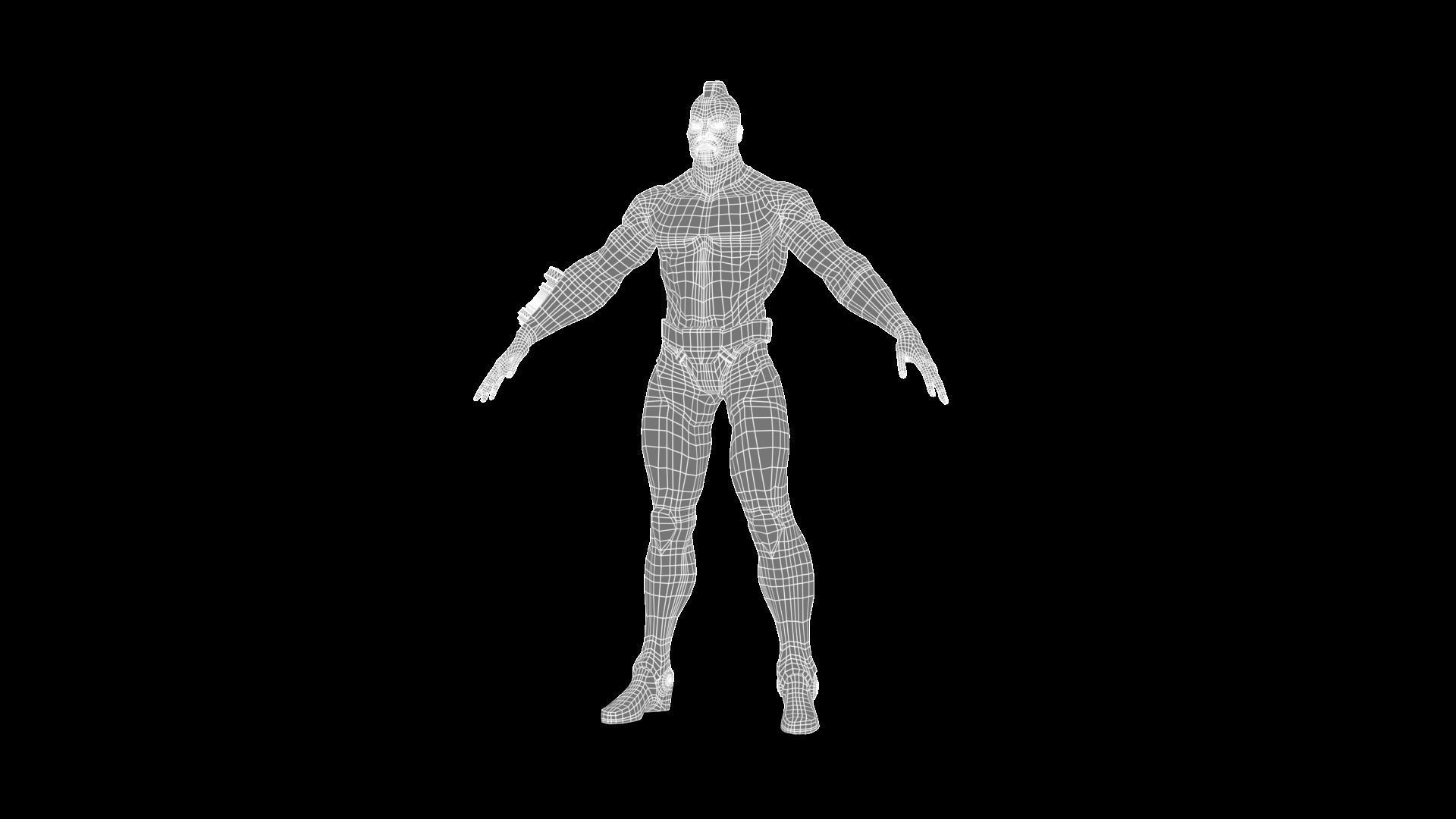 Character - Hero Low-poly 3D model_5