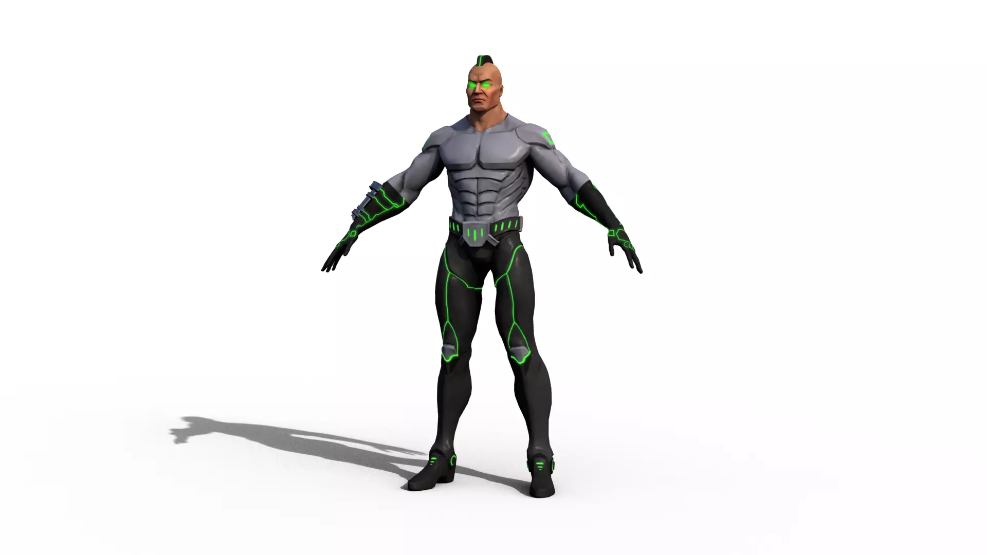 Character - Hero Low-poly 3D model_0