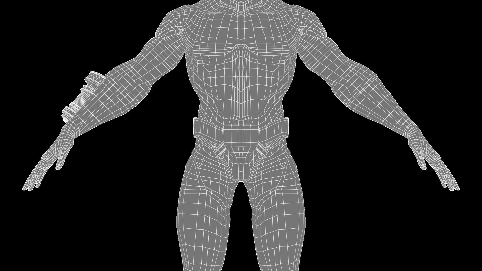 Character - Hero Low-poly 3D model_7