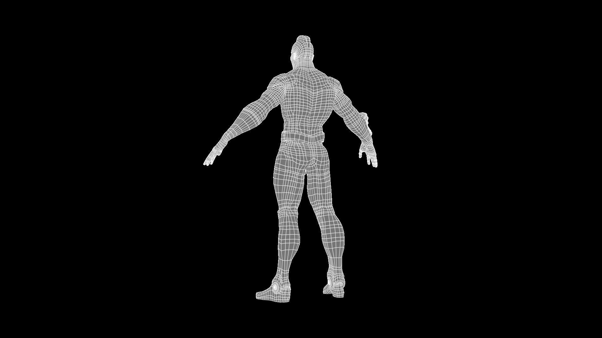 Character - Hero Low-poly 3D model_6
