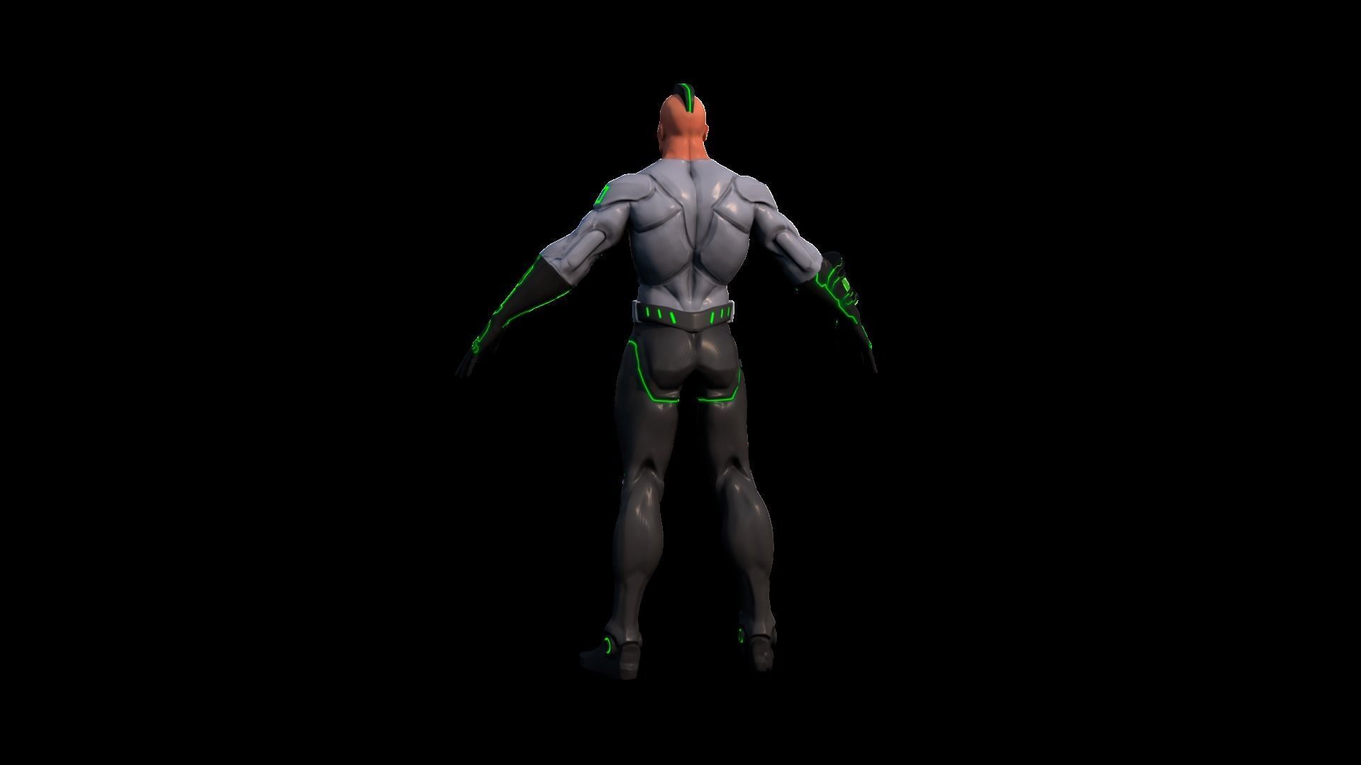 Character - Hero Low-poly 3D model_4