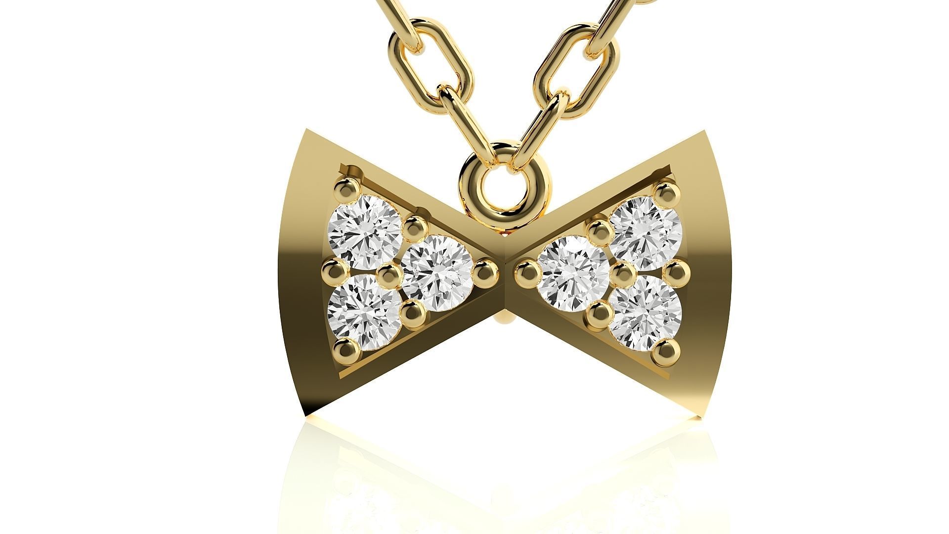 Bow-tie pendant 3dm stl render details 3D print model_13