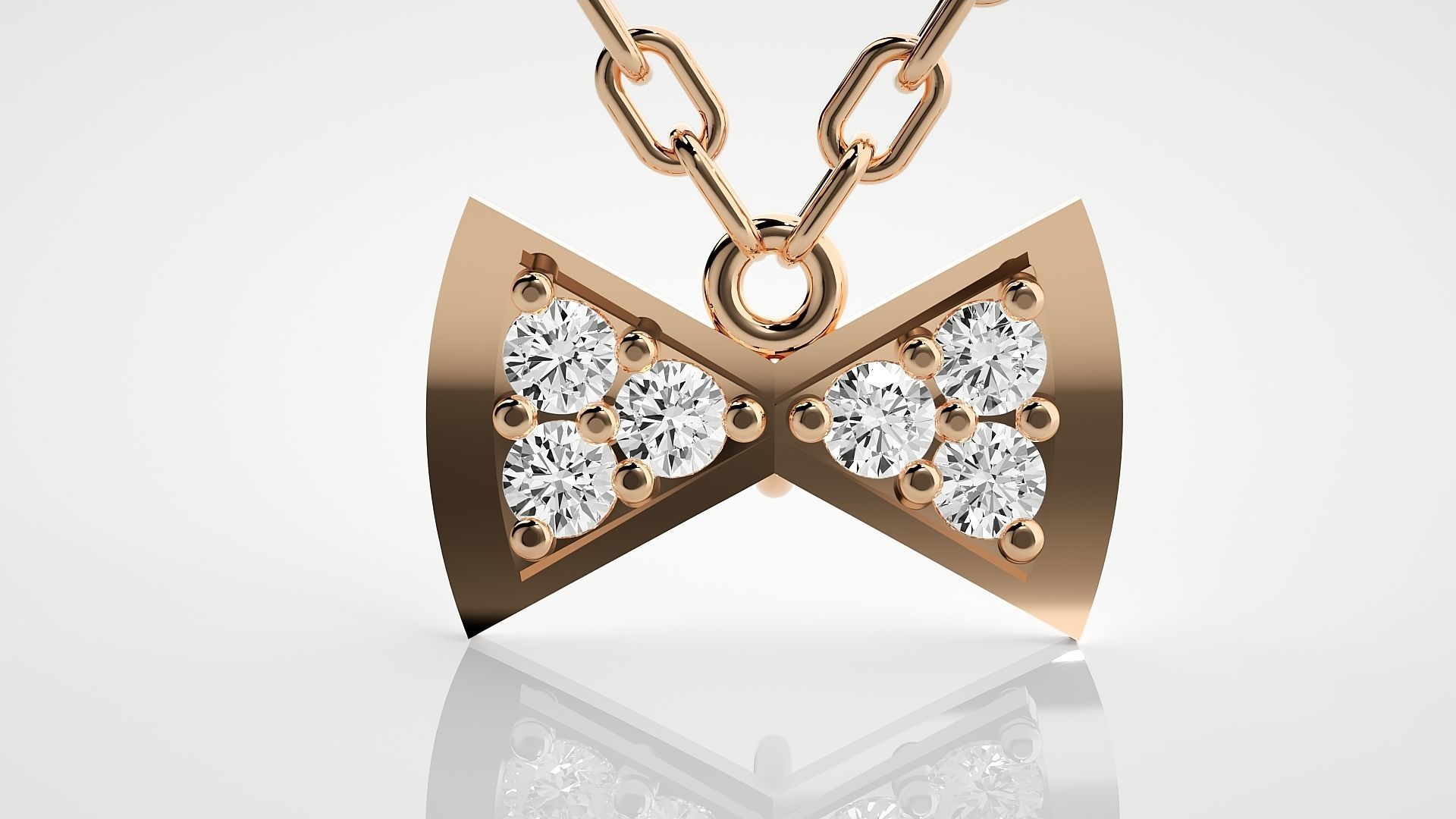 Bow-tie pendant 3dm stl render details 3D print model_1