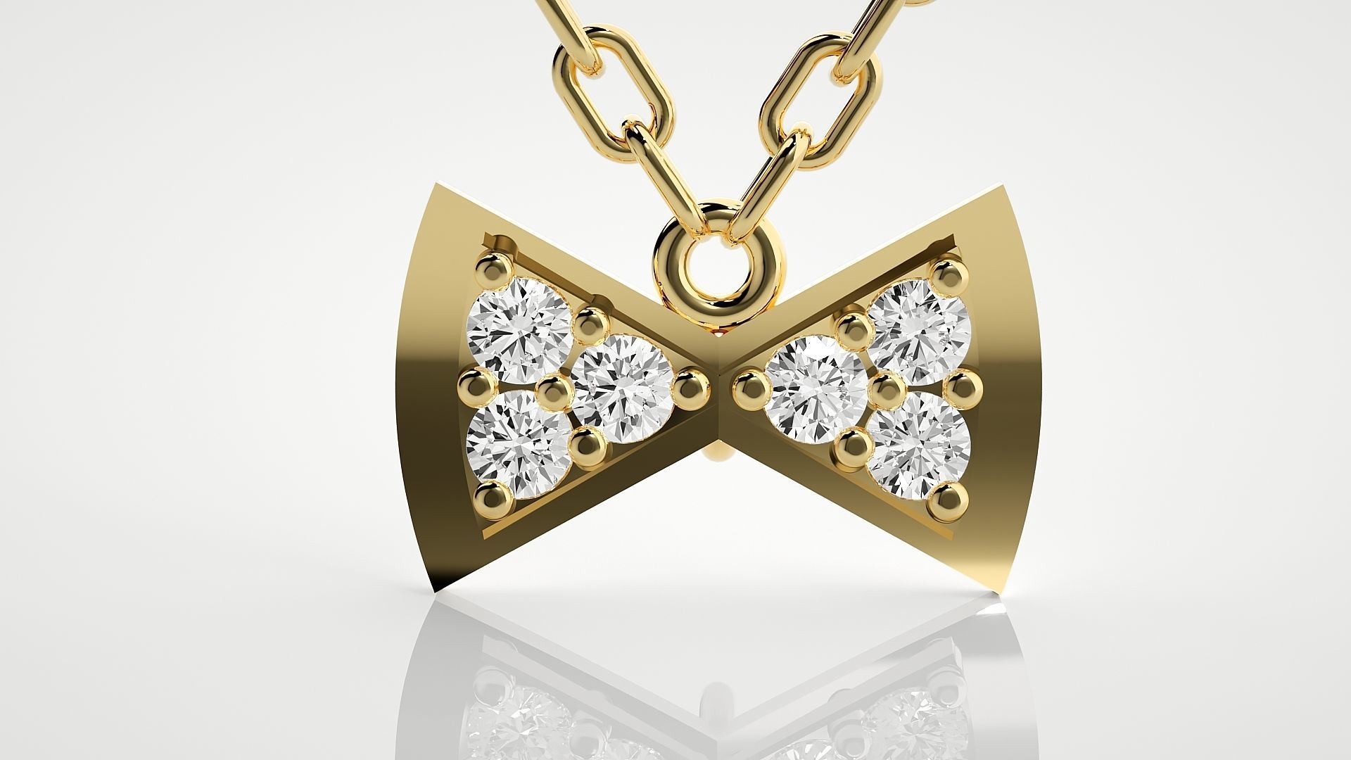 Bow-tie pendant 3dm stl render details 3D print model_14