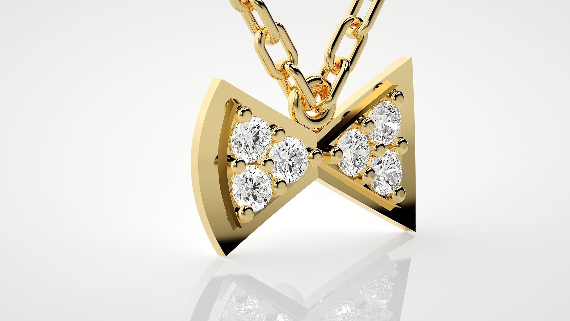 Bow-tie pendant 3dm stl render details 3D print model_16