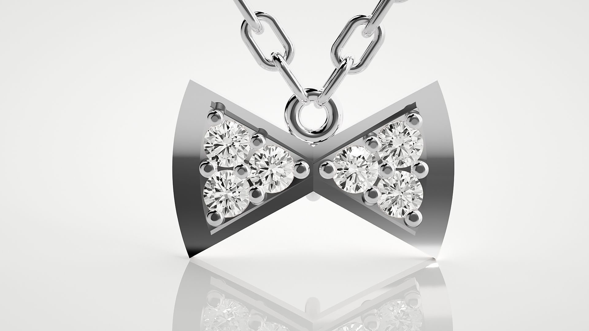 Bow-tie pendant 3dm stl render details 3D print model_8