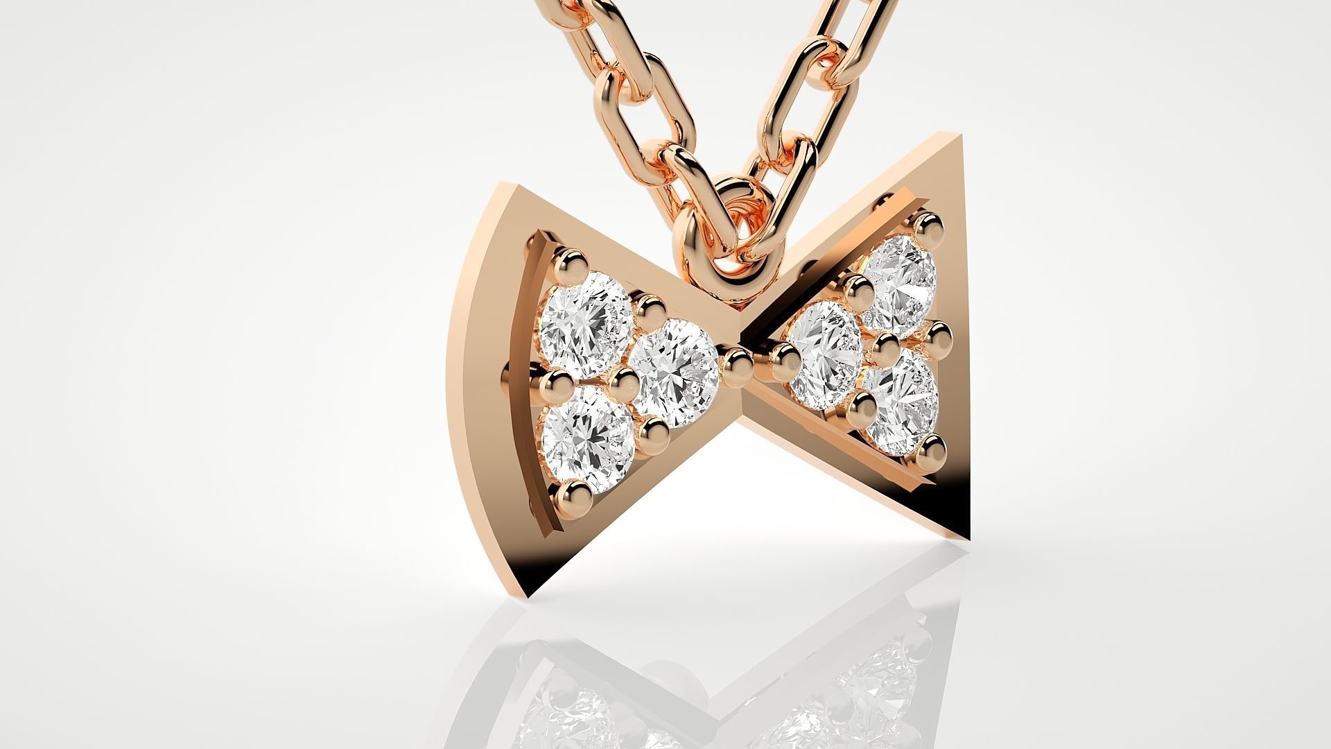 Bow-tie pendant 3dm stl render details 3D print model_3