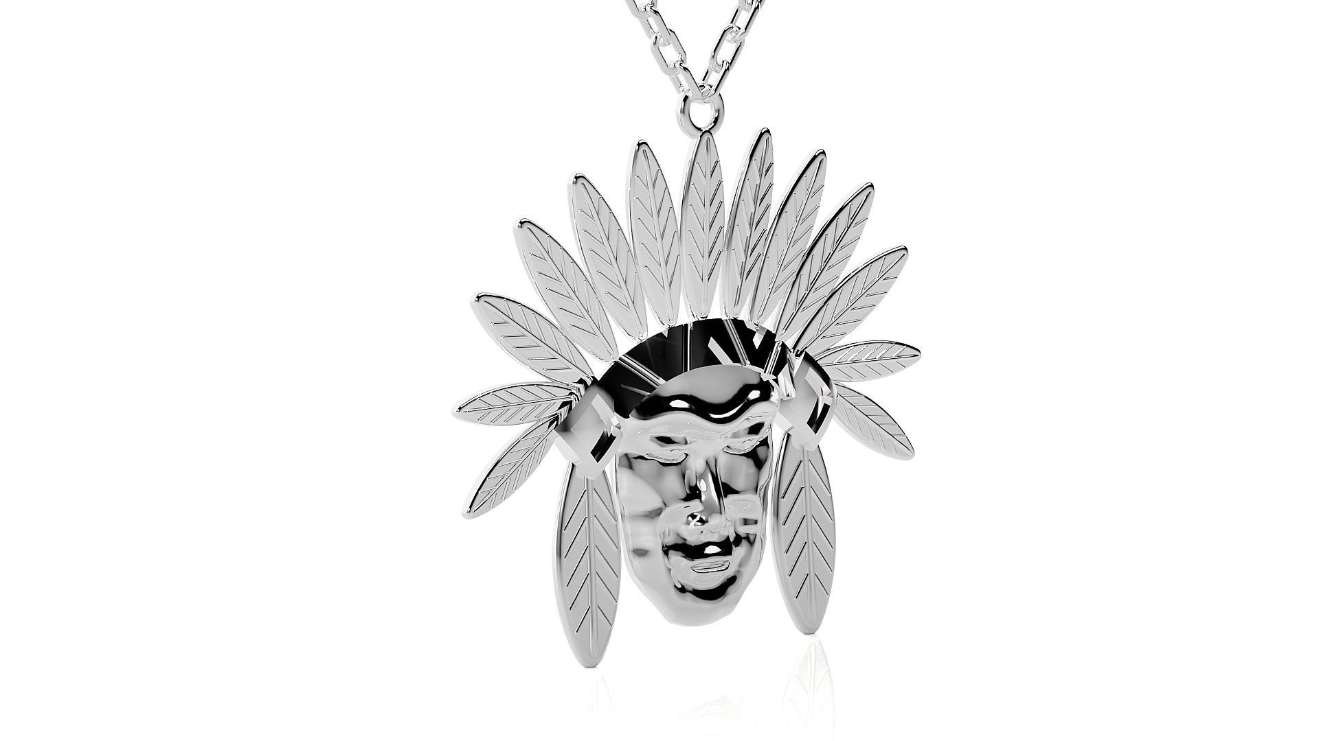 African tribe pendant 3dm stl render details 3D print model_8