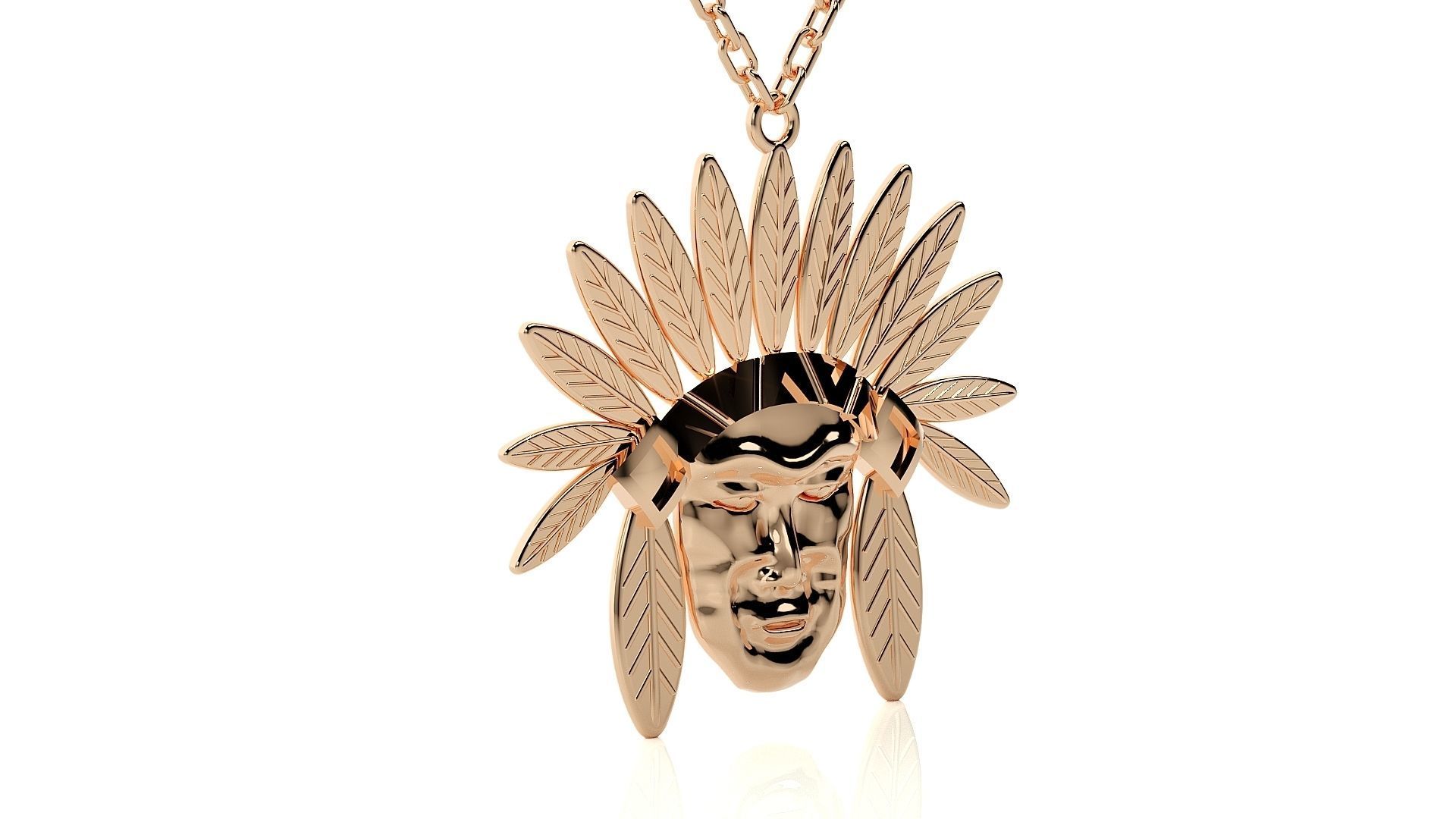 African tribe pendant 3dm stl render details 3D print model_2