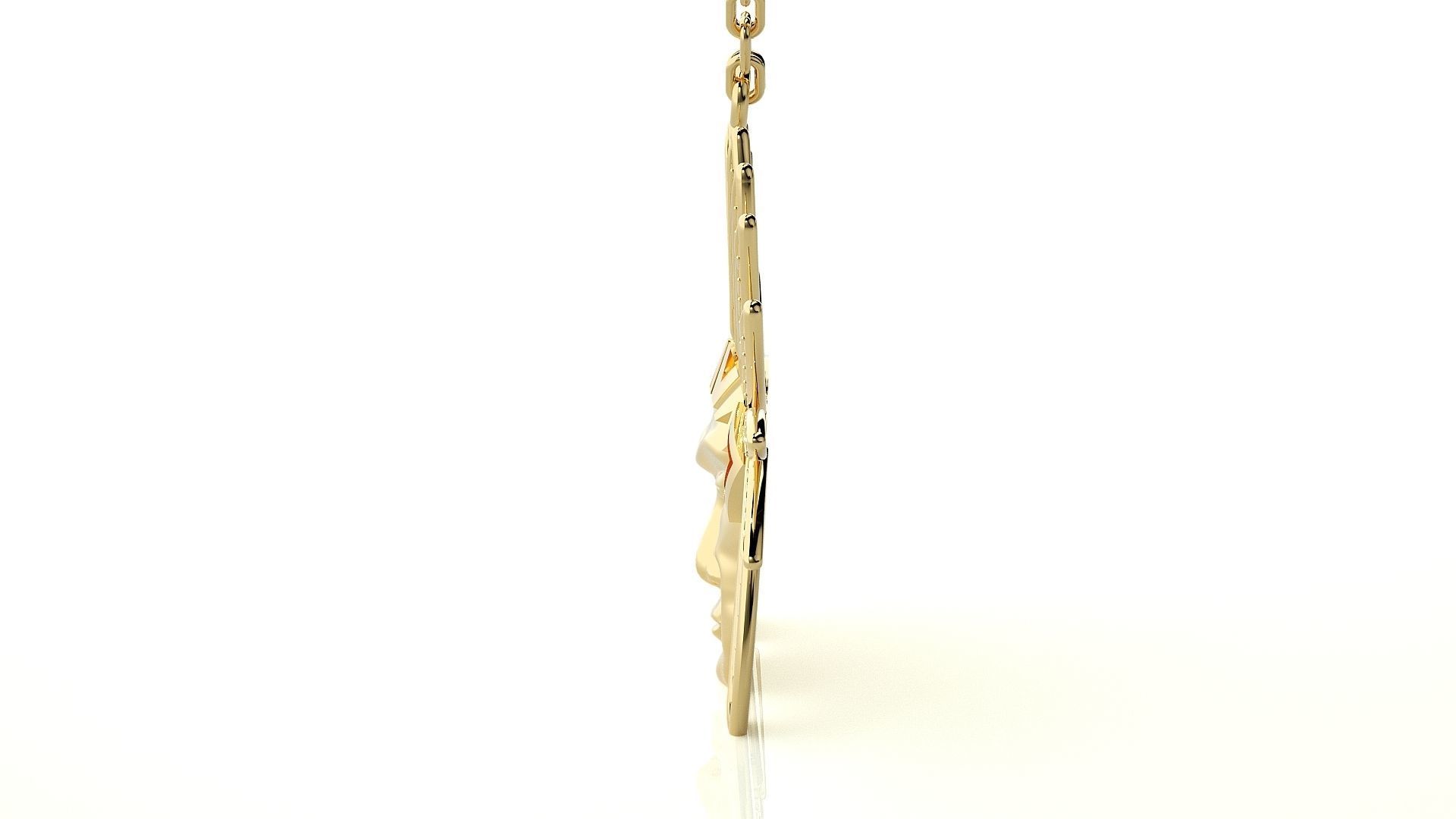 African tribe pendant 3dm stl render details 3D print model_16