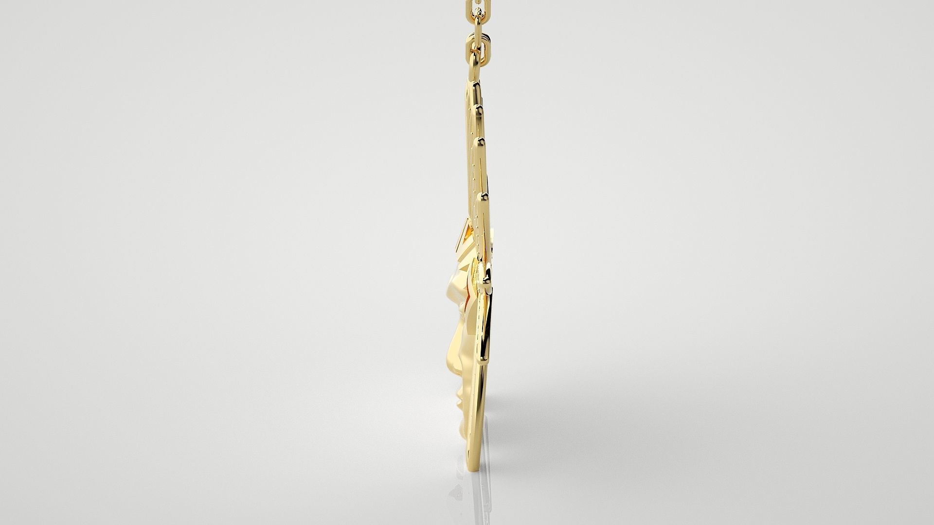 African tribe pendant 3dm stl render details 3D print model_17