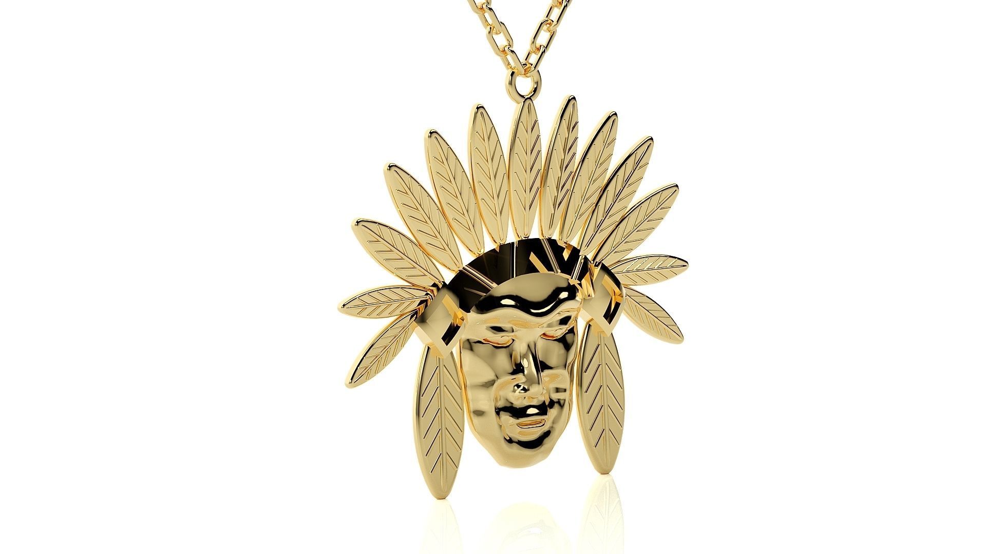 African tribe pendant 3dm stl render details 3D print model_14