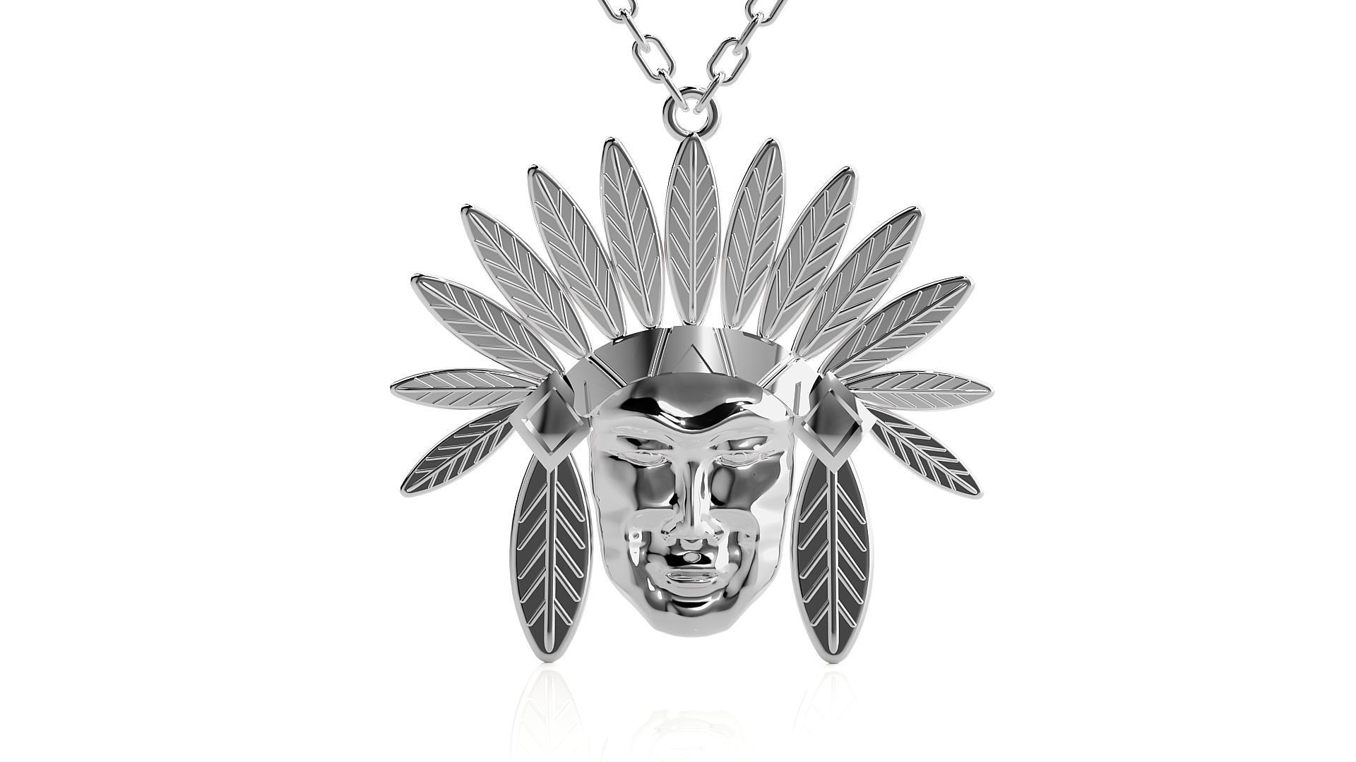 African tribe pendant 3dm stl render details 3D print model_6