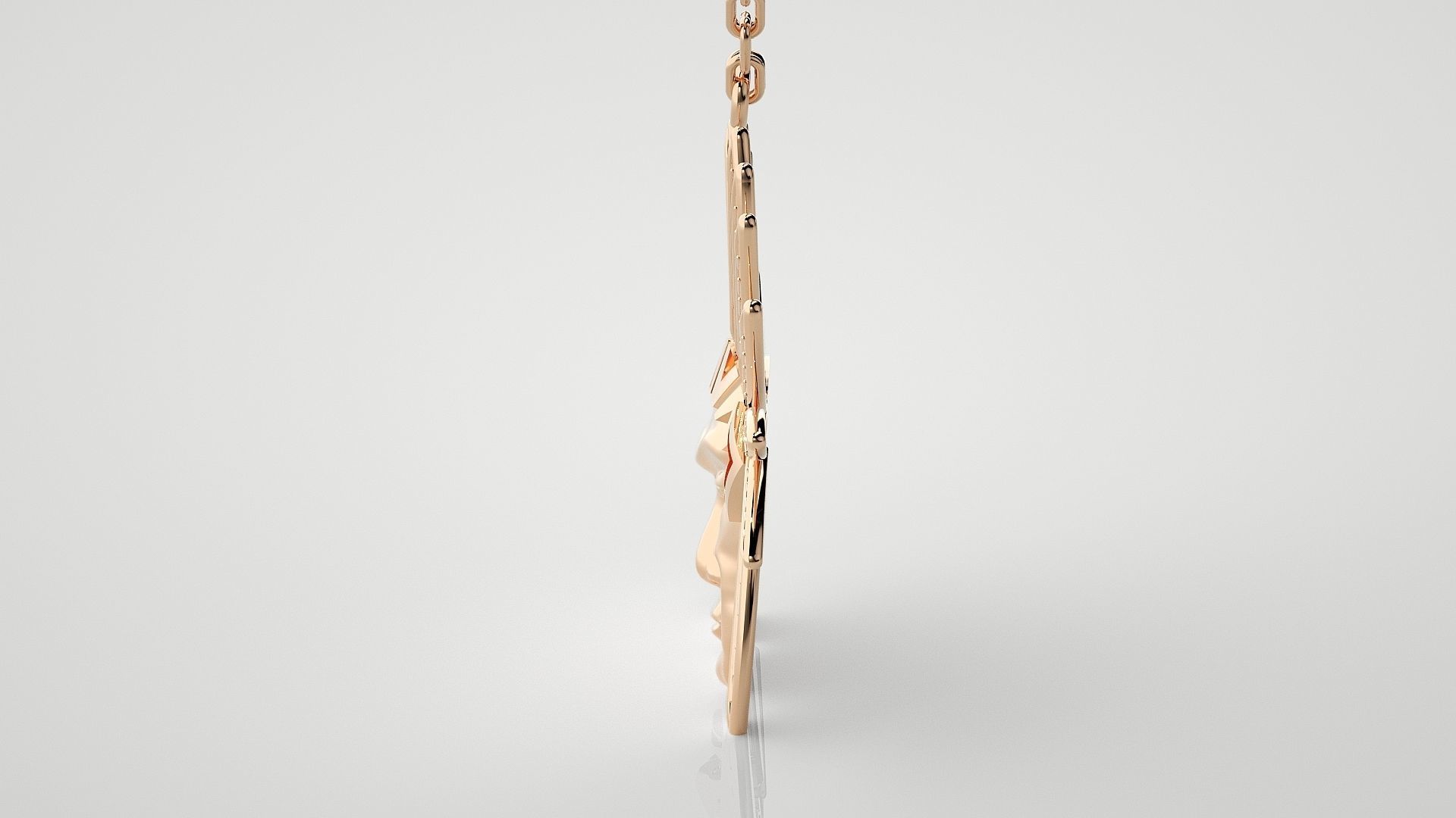 African tribe pendant 3dm stl render details 3D print model_5