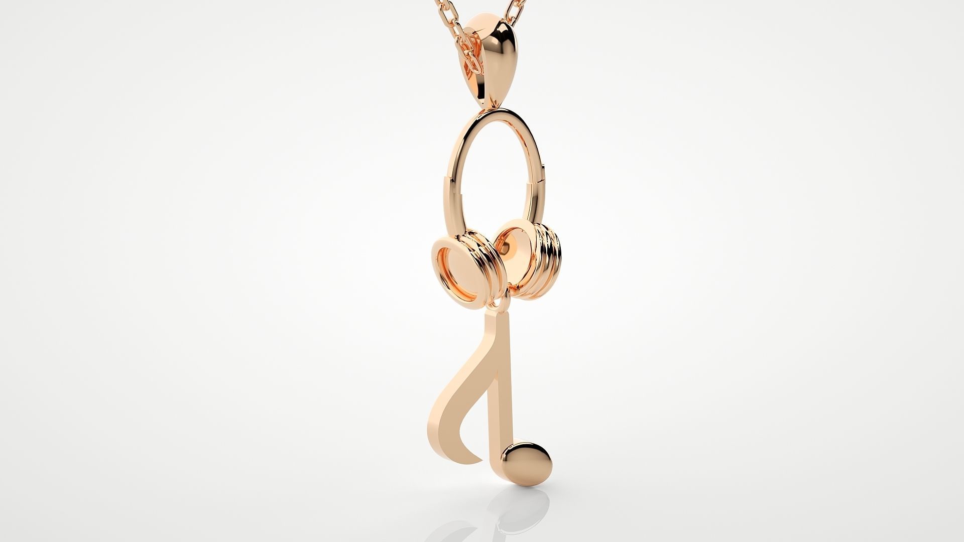 Headphone - music - walking  pendant 3dm stl render details  3D print model_3