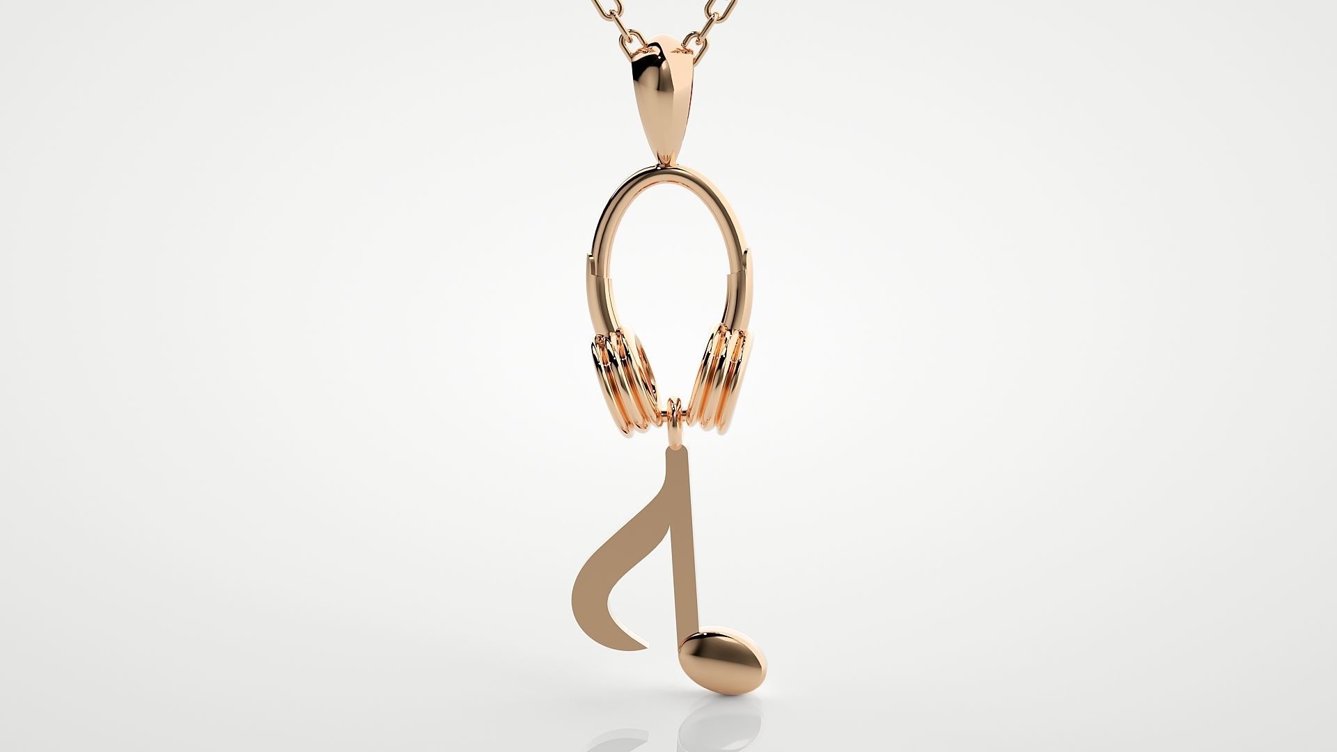 Headphone - music - walking  pendant 3dm stl render details  3D print model_1