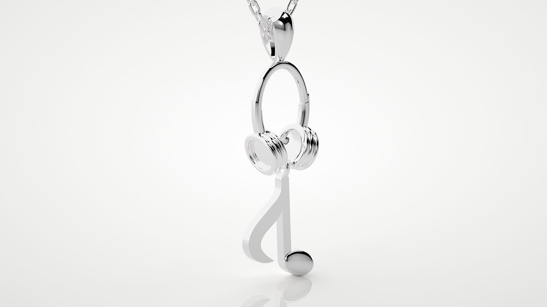 Headphone - music - walking  pendant 3dm stl render details  3D print model_9