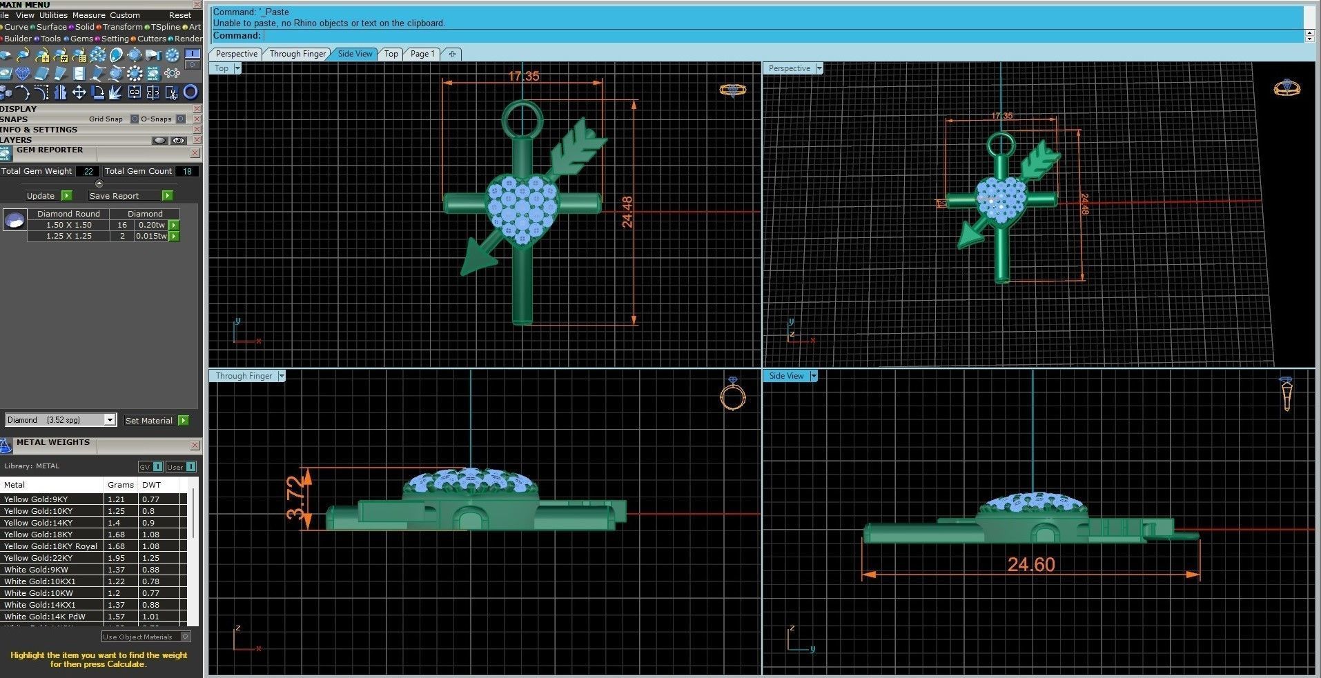 Cross with heart and arrow pendant 3dm stl render details  3D print model_3