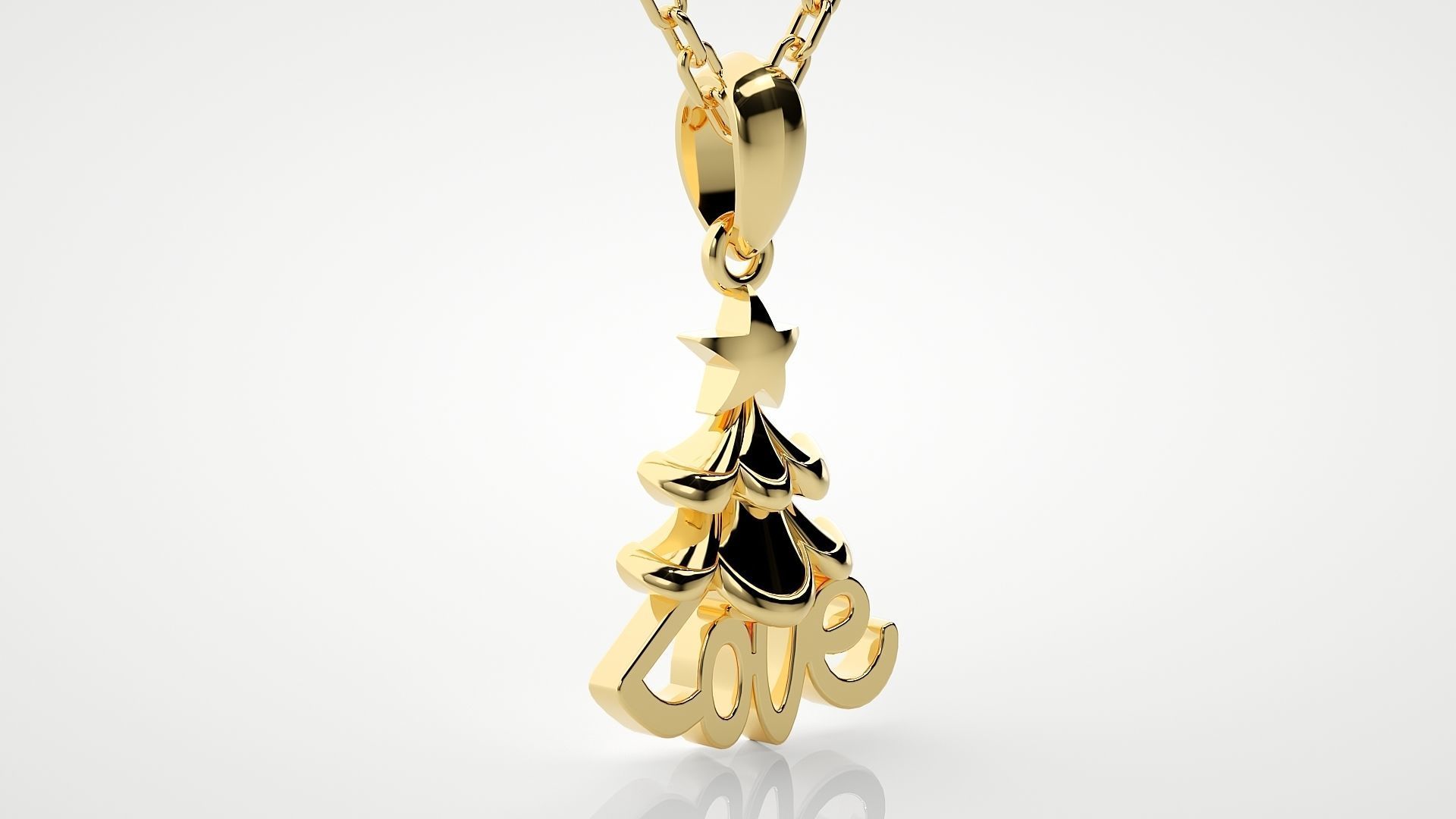 Love pendant 3dm stl render details  3D print model_16