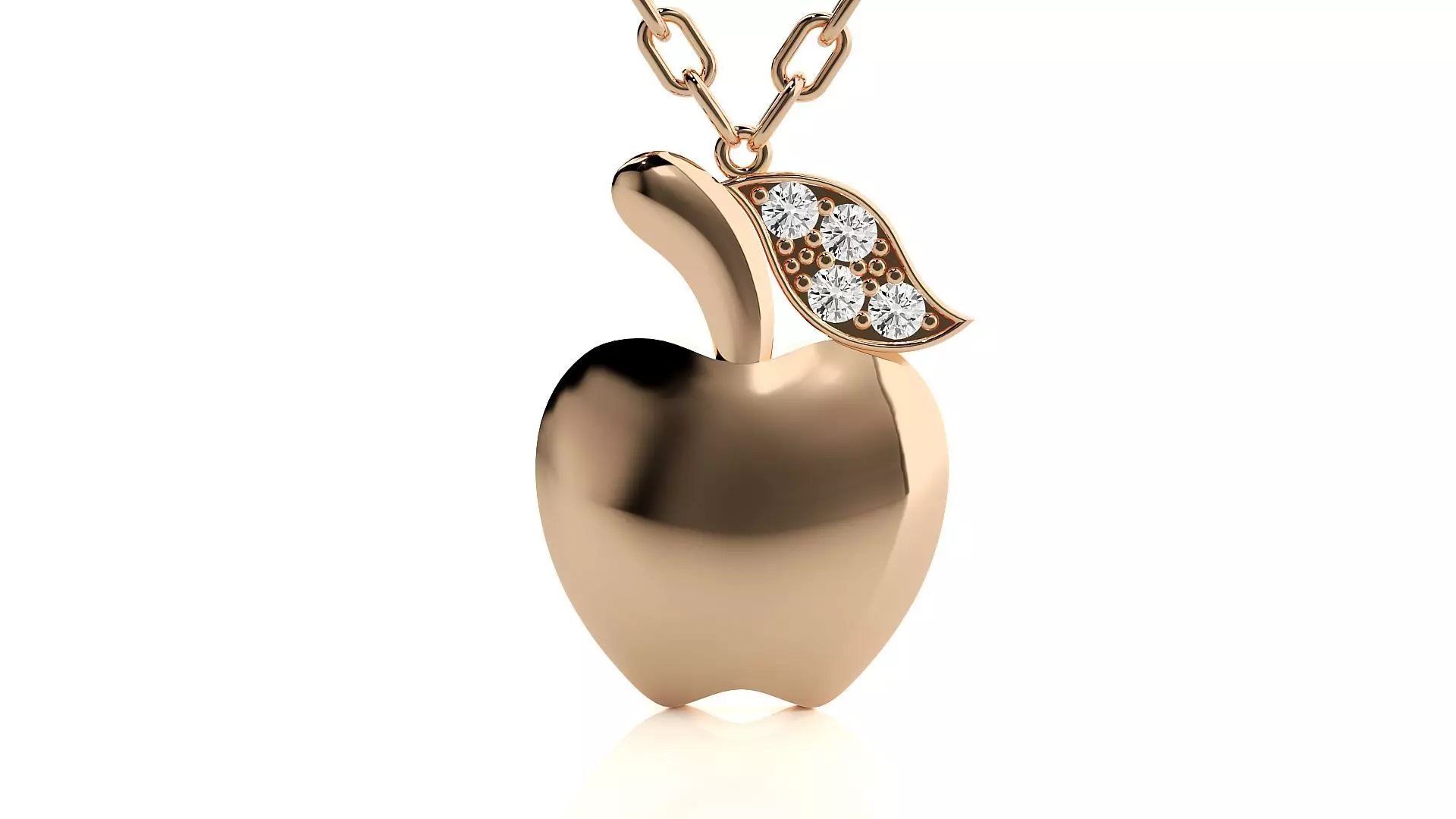 Apple pendant 3dm stl render details 3D print model