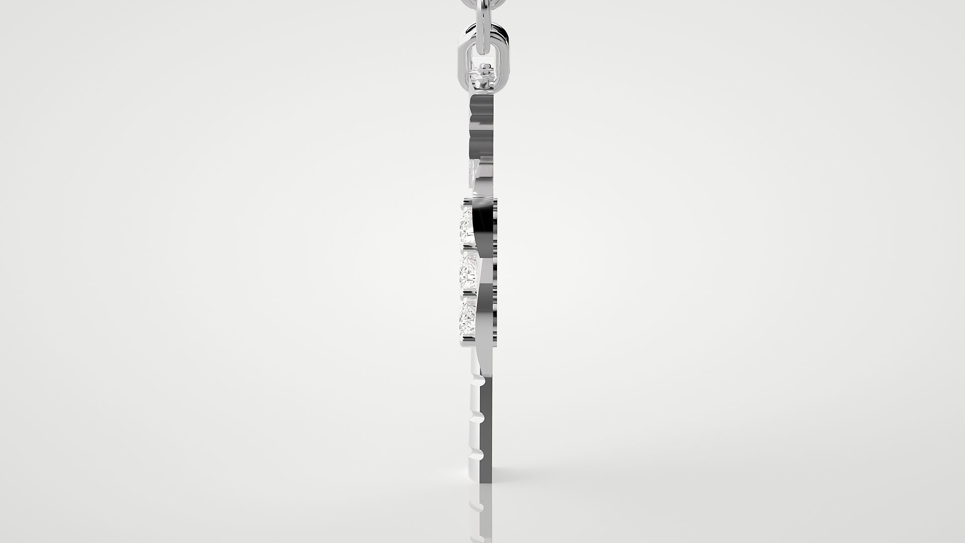 Diamond palm tree pendant 3dm stl render details 3D print model_12