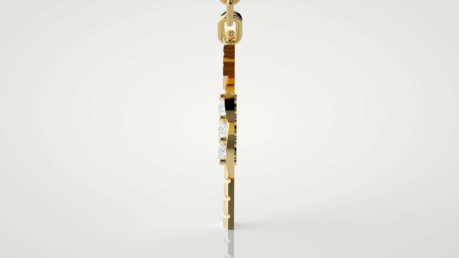 Diamond palm tree pendant 3dm stl render details 3D print model_18