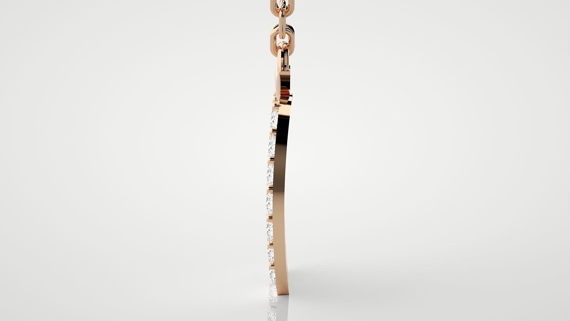 Apple logo pendant 3dm stl render details  3D print model_5