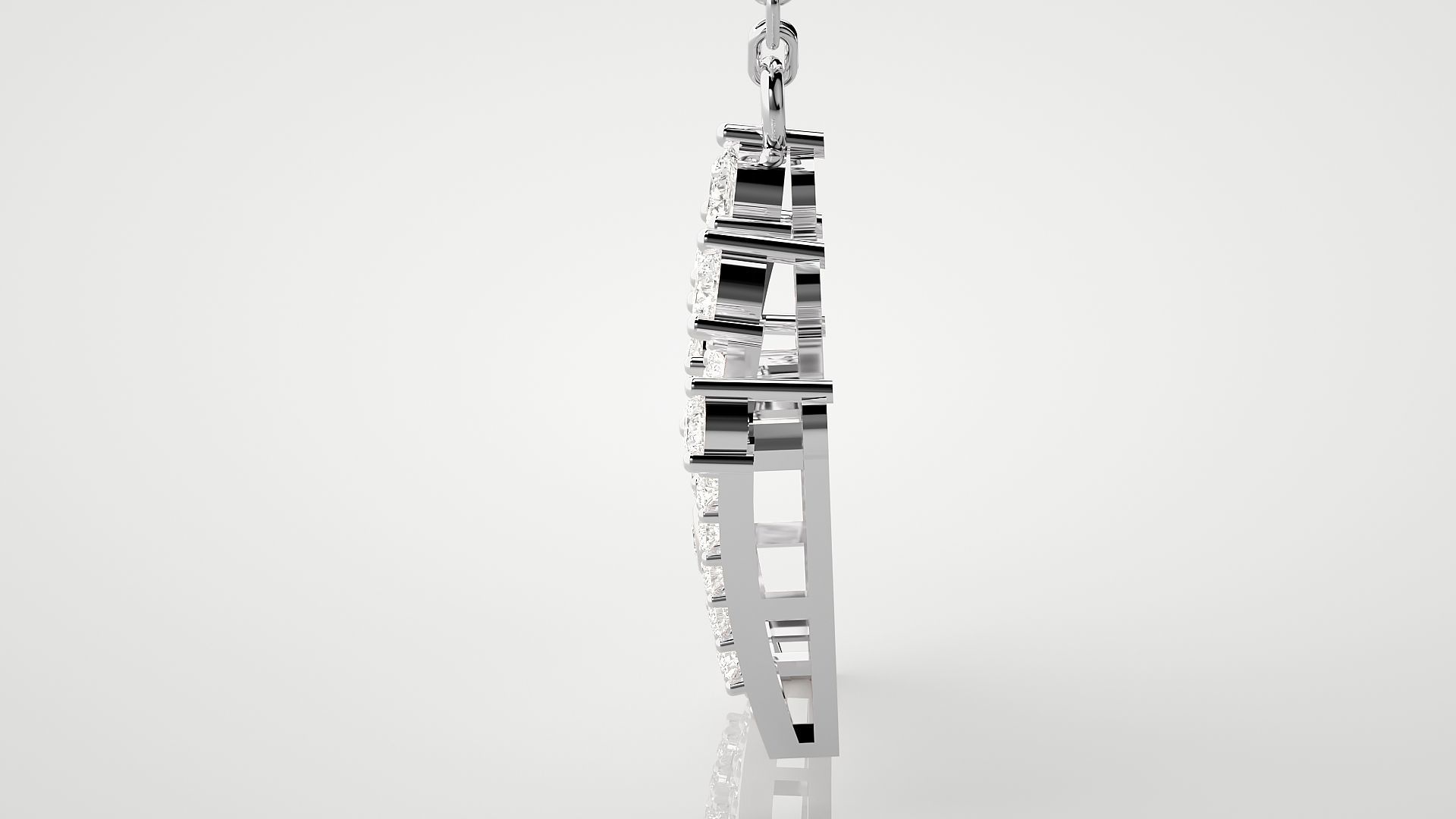 Diamond crown pendant 3dm stl render details  3D print model_11