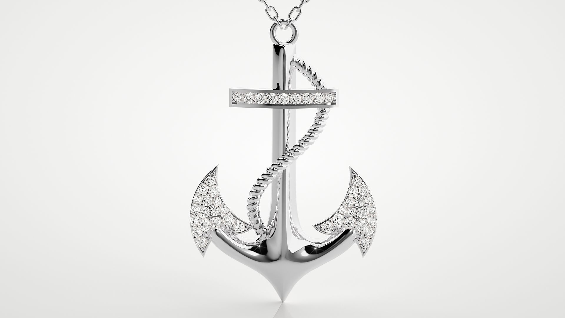 Anchor pendant 3dm stl render details  3D print model_8