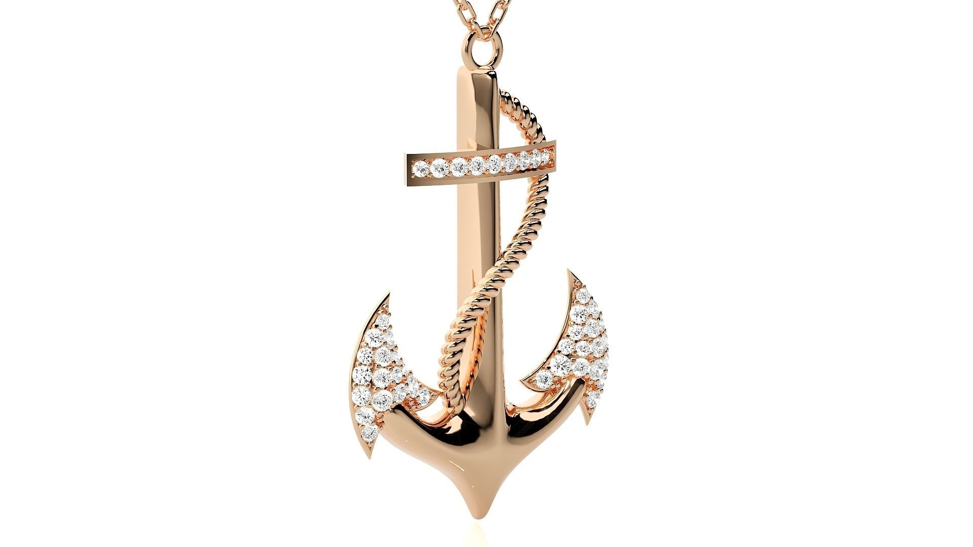Anchor pendant 3dm stl render details  3D print model_2