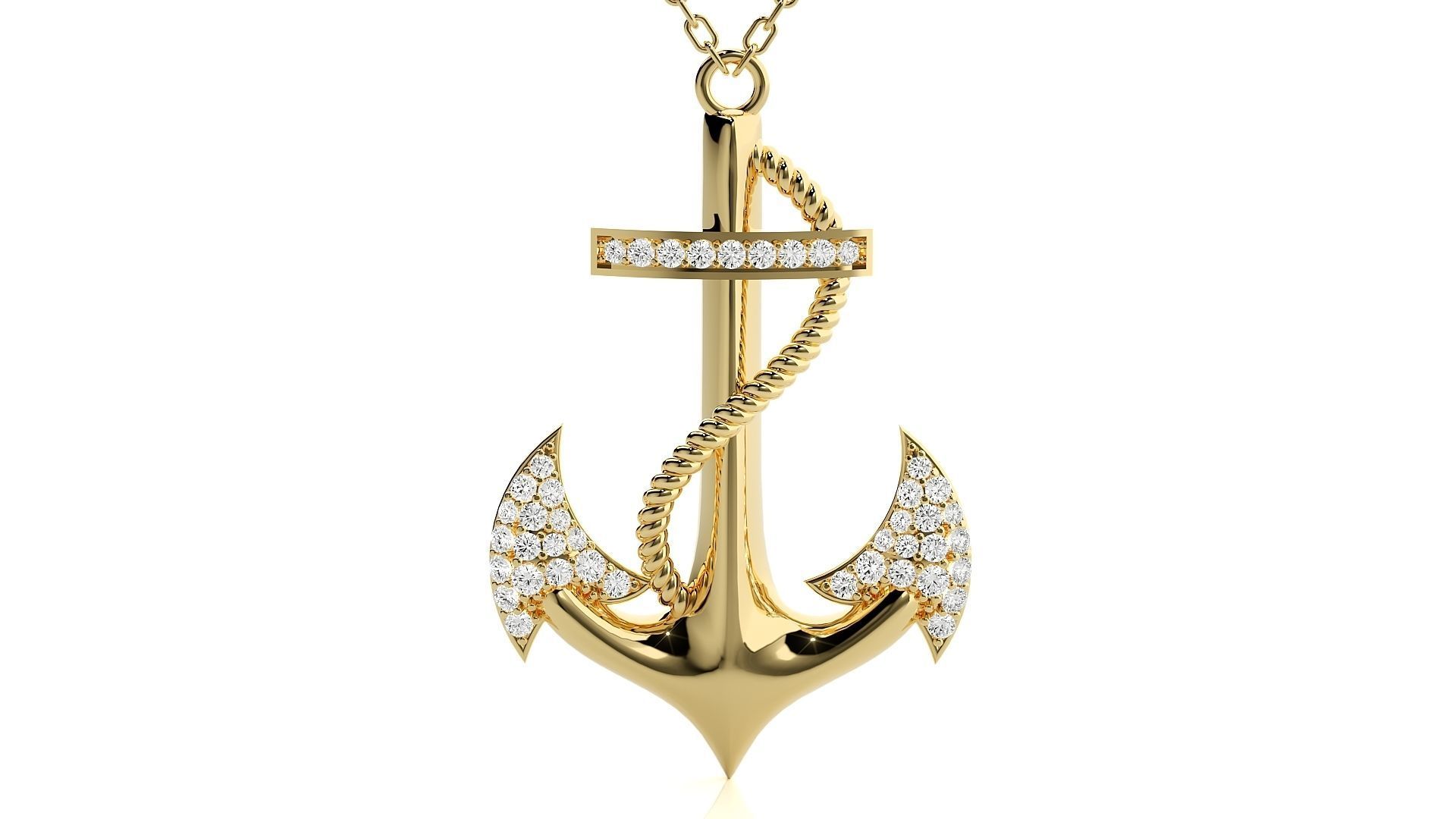 Anchor pendant 3dm stl render details  3D print model_13