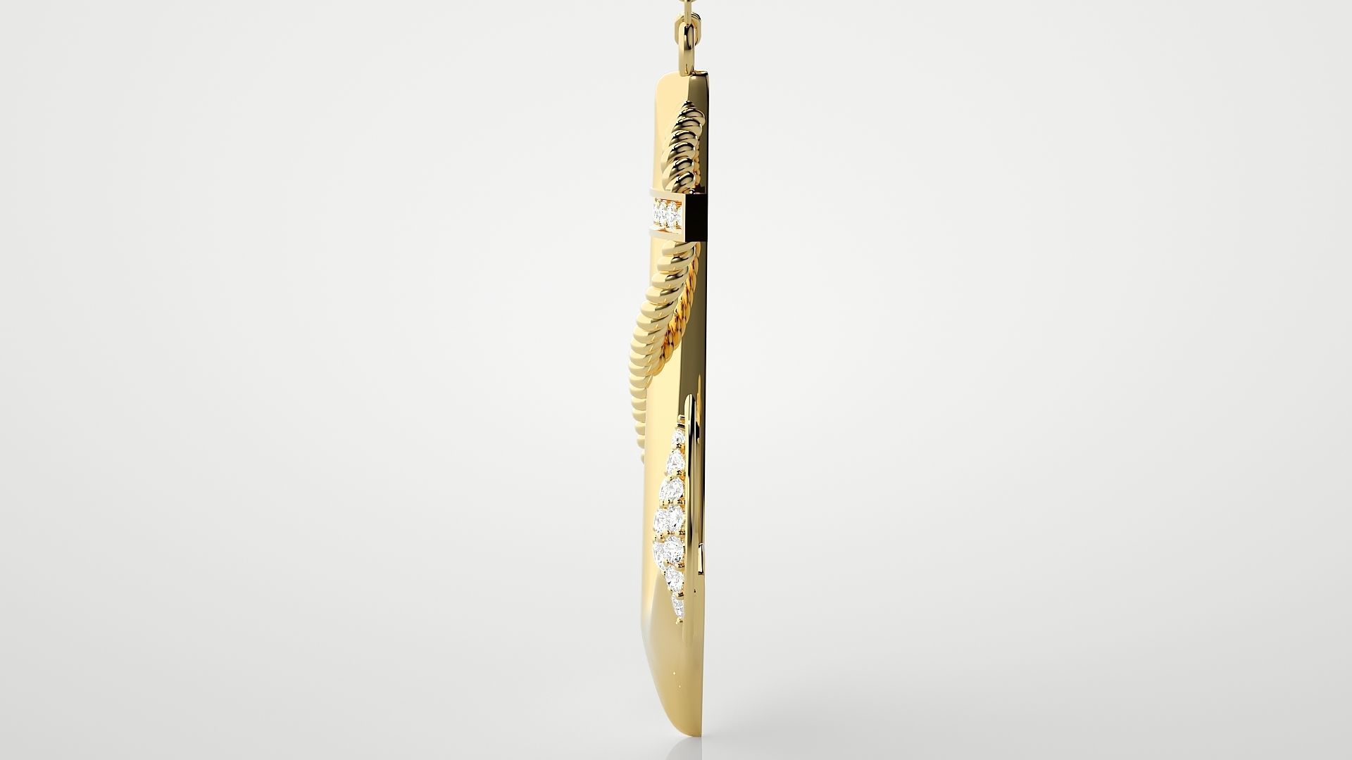 Anchor pendant 3dm stl render details  3D print model_18