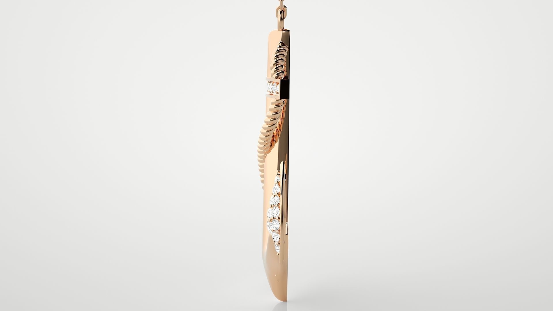 Anchor pendant 3dm stl render details  3D print model_6