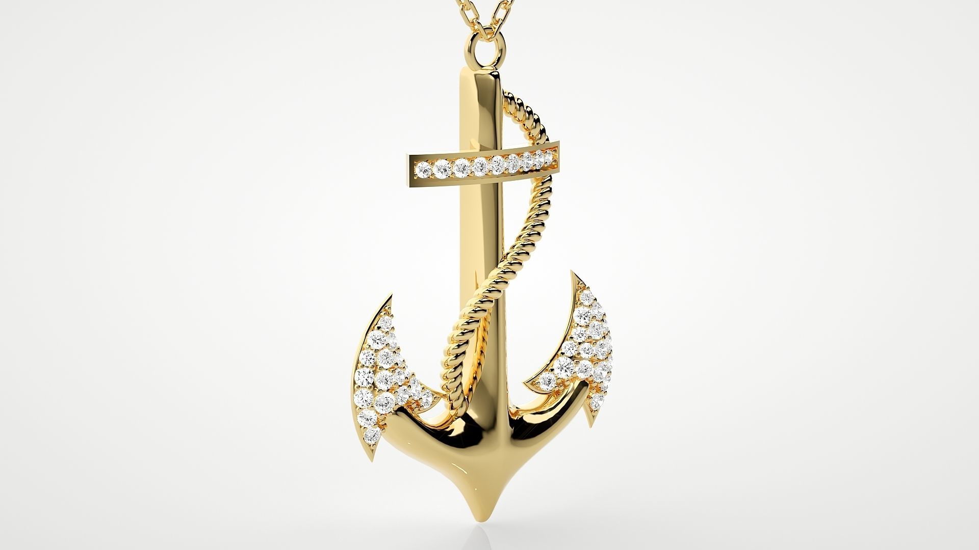 Anchor pendant 3dm stl render details  3D print model_16