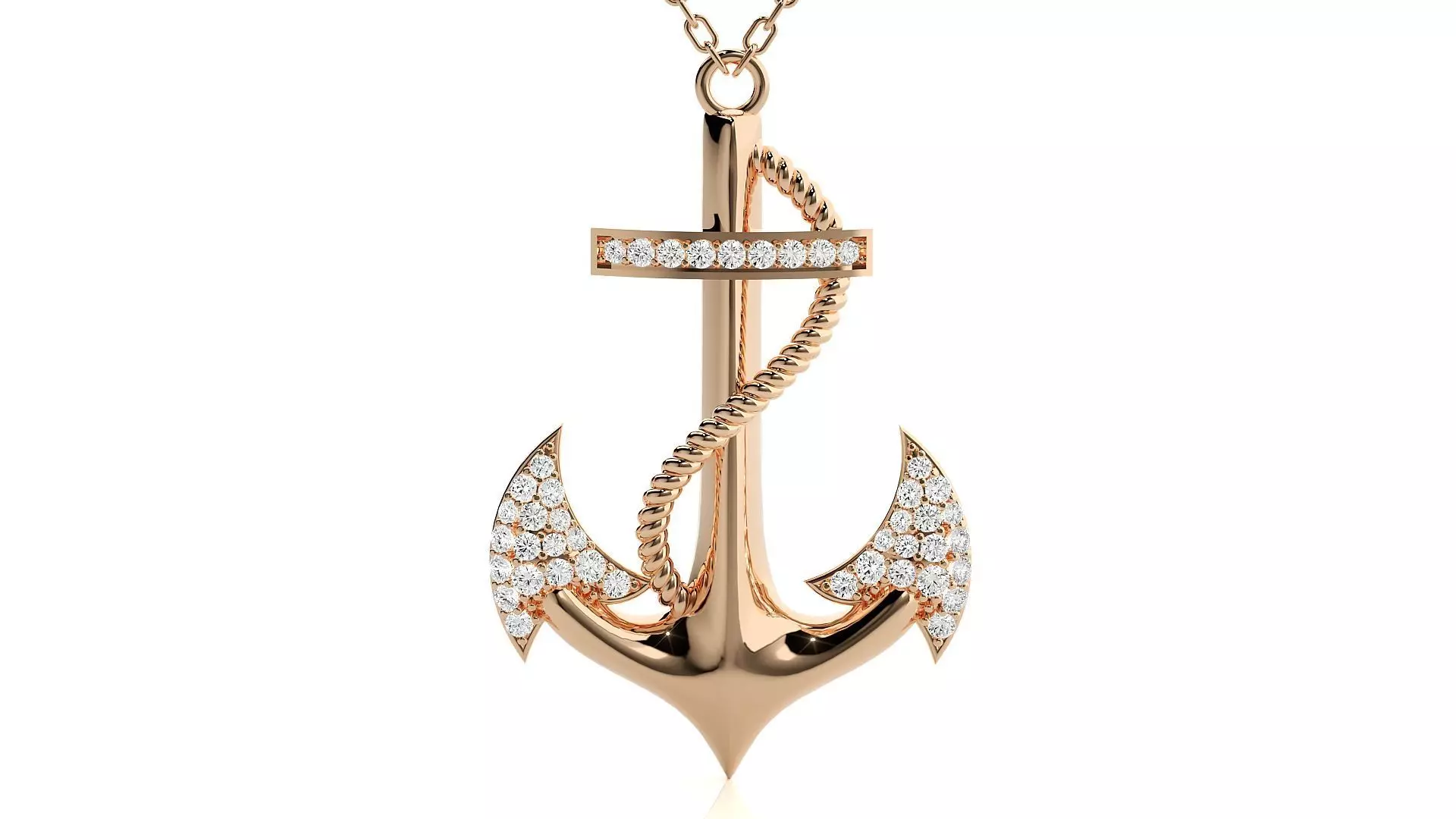 Anchor pendant 3dm stl render details 3D print model_0