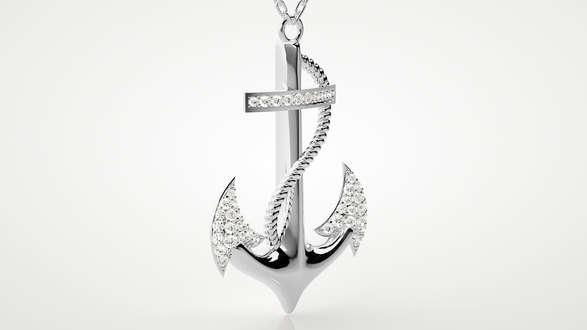 Anchor pendant 3dm stl render details 3D print model_10