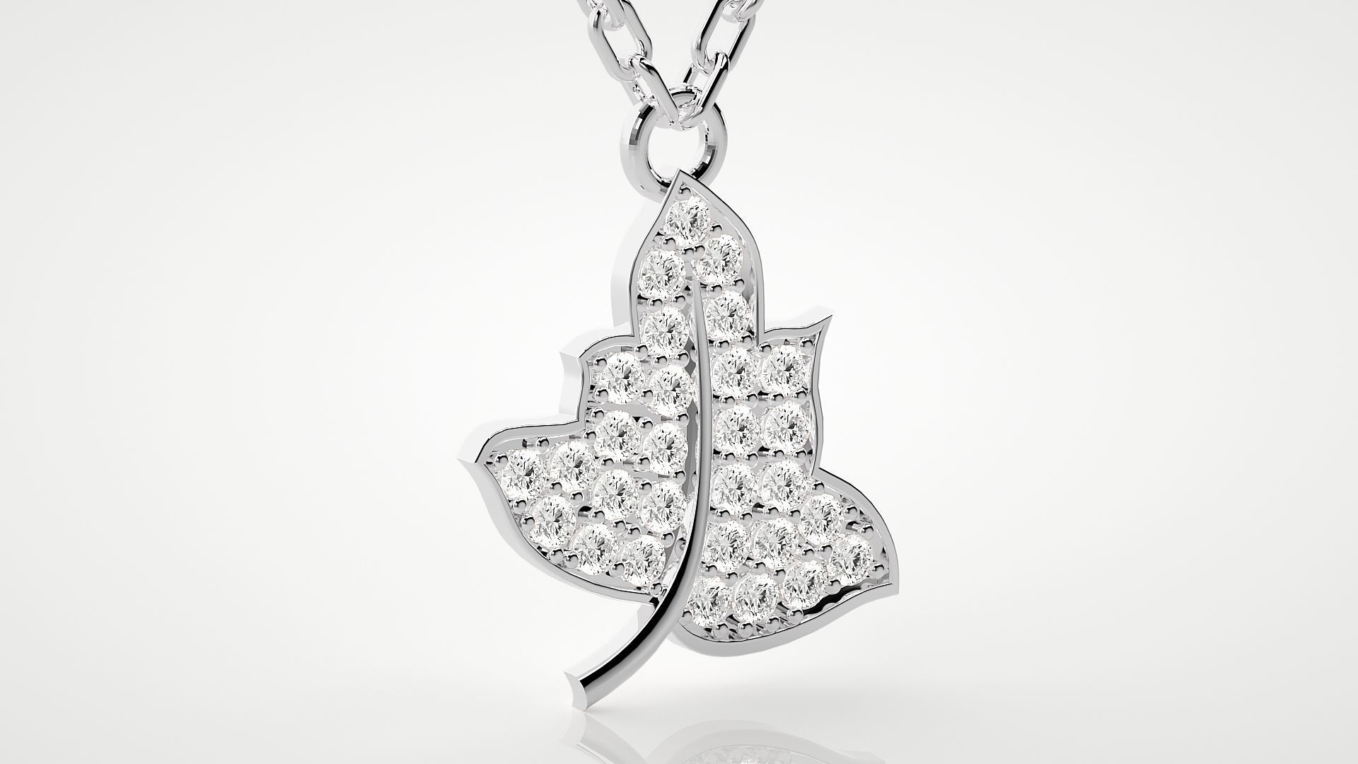 Maple leaf pendant 3dm stl render details  3D print model_10