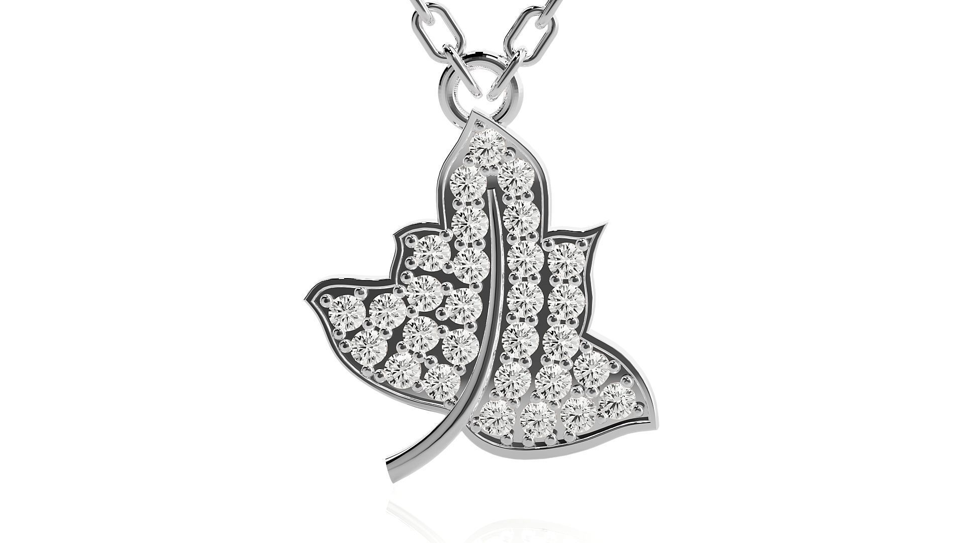 Maple leaf pendant 3dm stl render details  3D print model_7